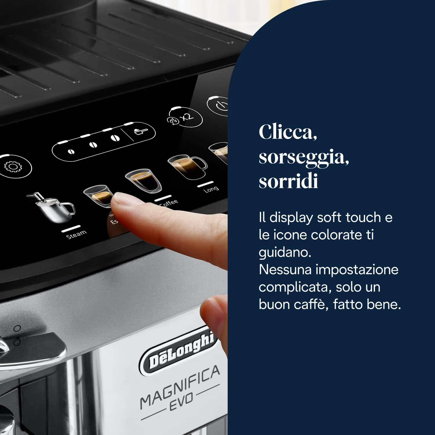 De'Longhi Magnifica ECAM292.33.SB Macchina da Caffè Automatica, Argento - immagine 5
