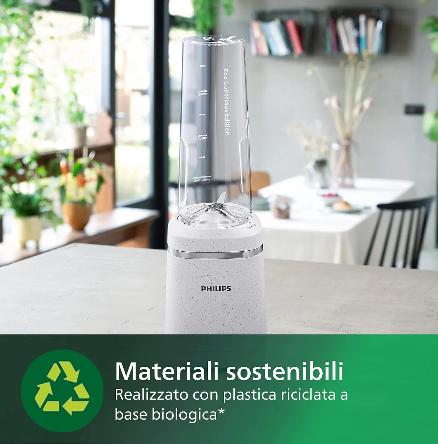 Philips Frullatore Elettrico 5000, 350W, 0,6L, Bianco Opaco - immagine 4