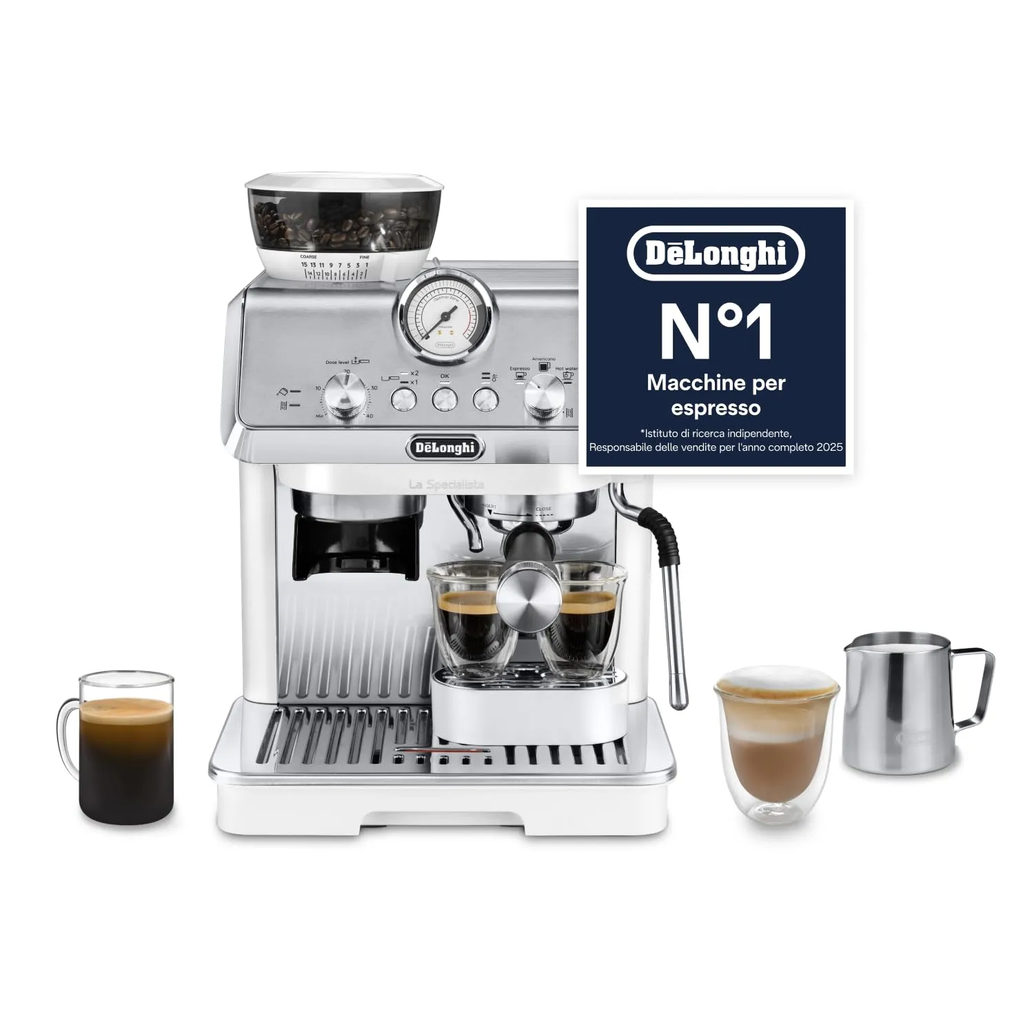 De'Longhi La Specialista Arte EC9155.W Macchina da caffè Manuale, Bianco - immagine 1