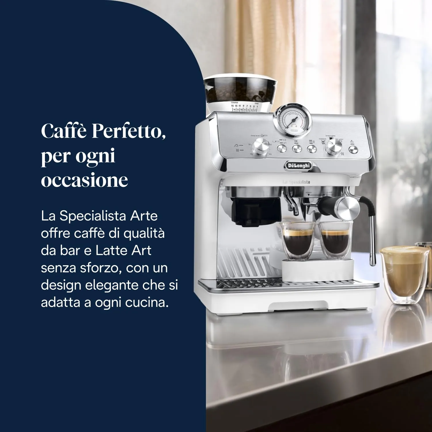 De'Longhi La Specialista Arte EC9155.W Macchina da caffè Manuale, Bianco - immagine 2