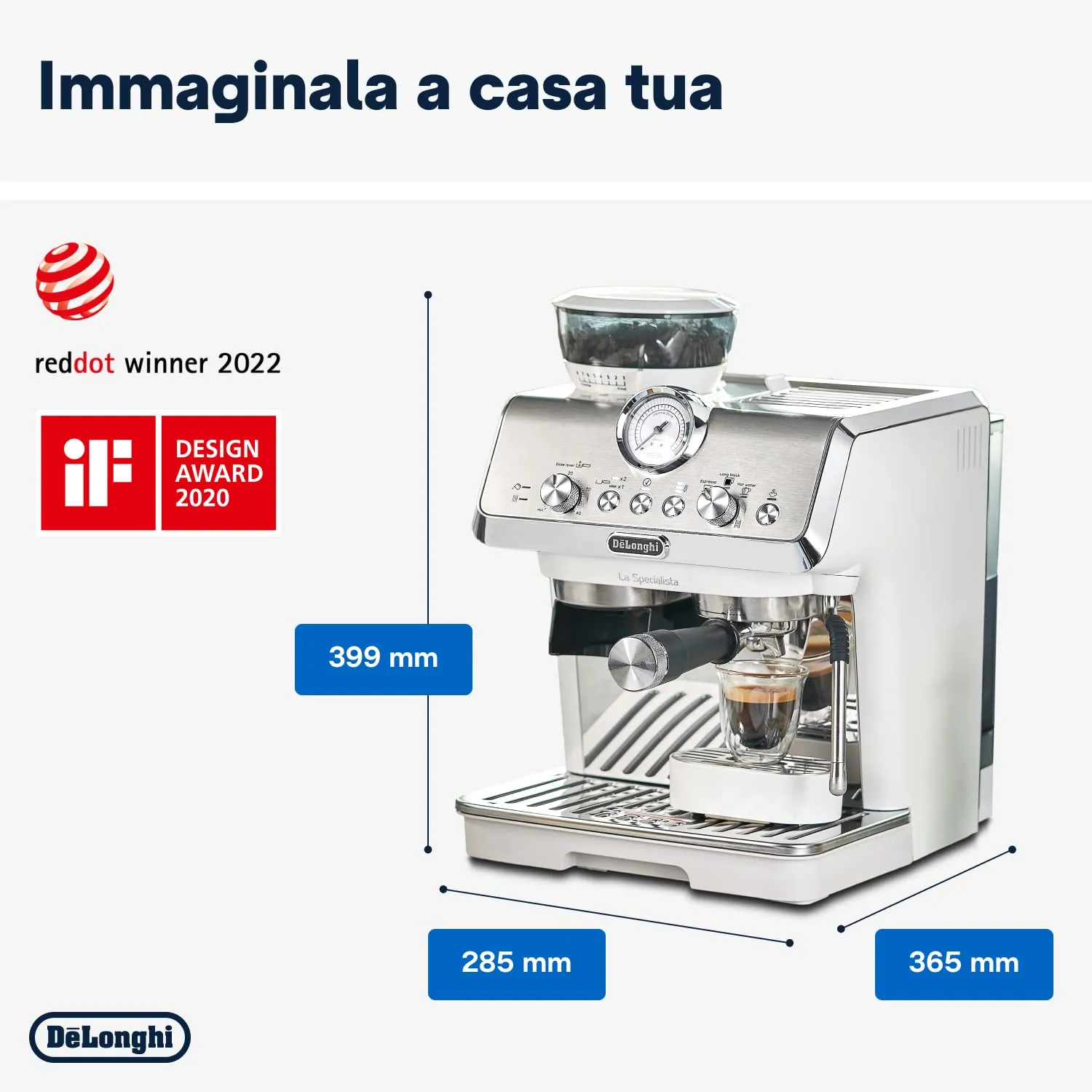 De'Longhi La Specialista Arte EC9155.W Macchina da caffè Manuale, Bianco - immagine 3