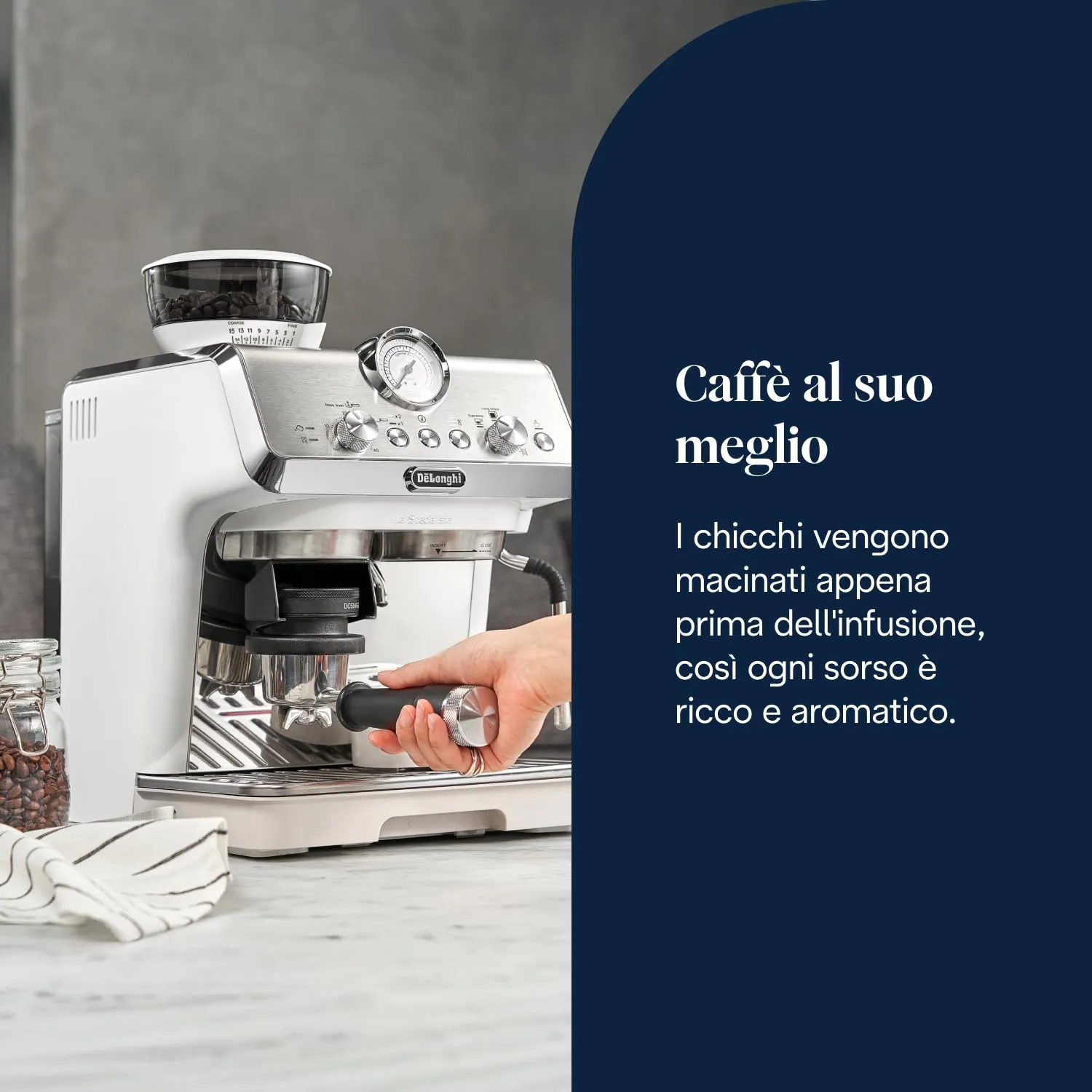De'Longhi La Specialista Arte EC9155.W Macchina da caffè Manuale, Bianco - immagine 4
