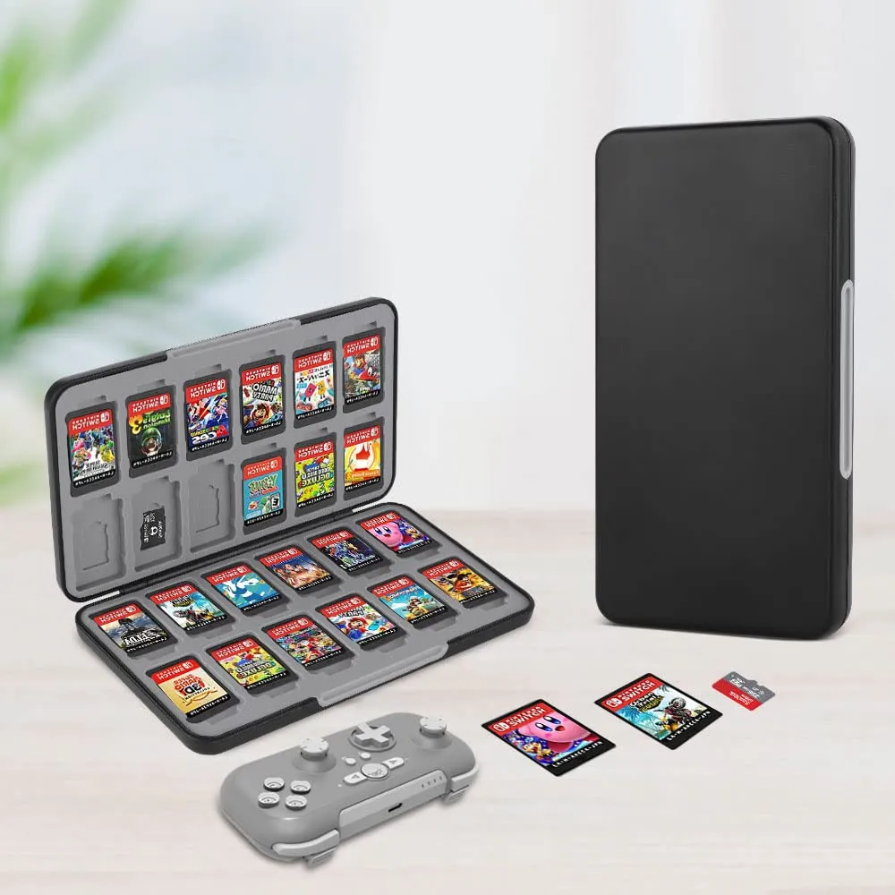 Vicloon Custodia Porta Cartucce per Nintendo Switch, Switch OLED e Switch Lite, 24 Slot, Nero - immagine 7