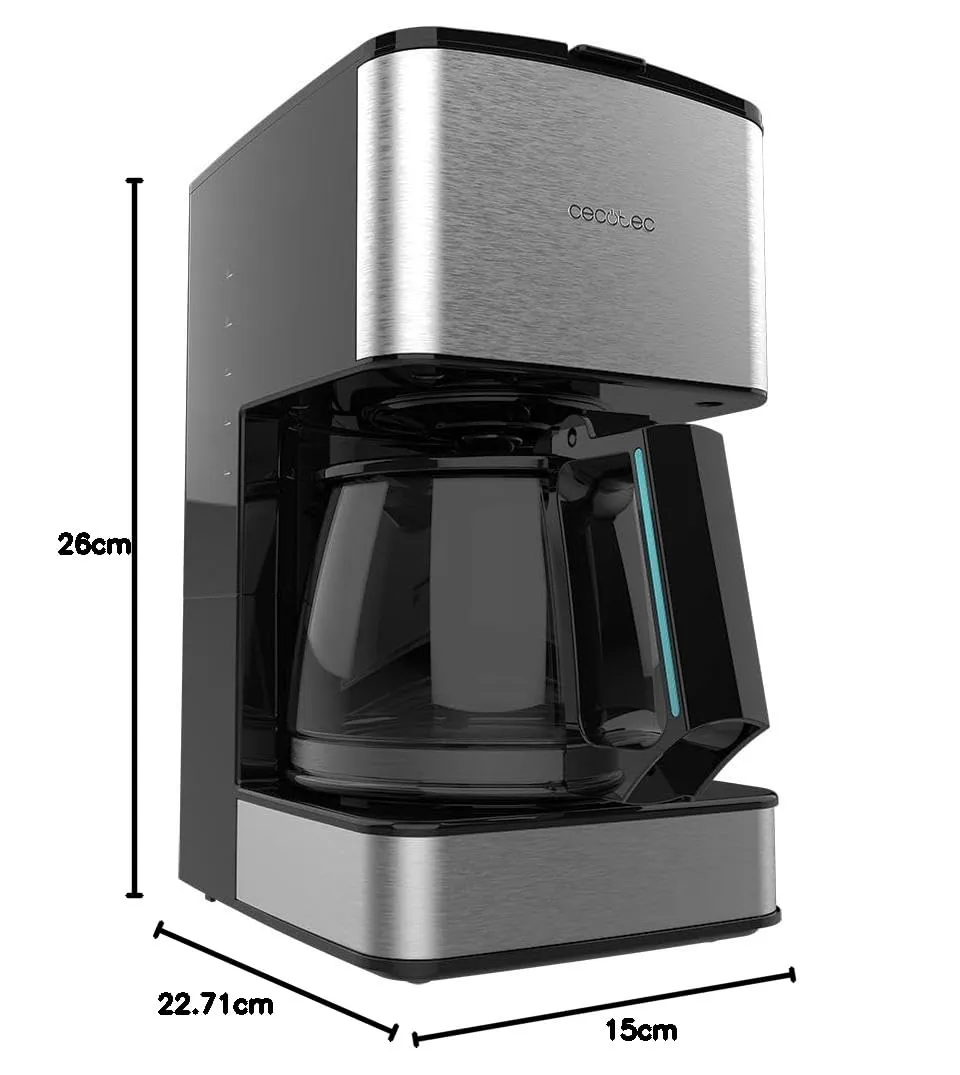 Cecotec Coffee 56 Drop Caffettiera a goccia, 650 W, 0,8 Litri, 6 Tazze, Acciaio Inox - immagine 8