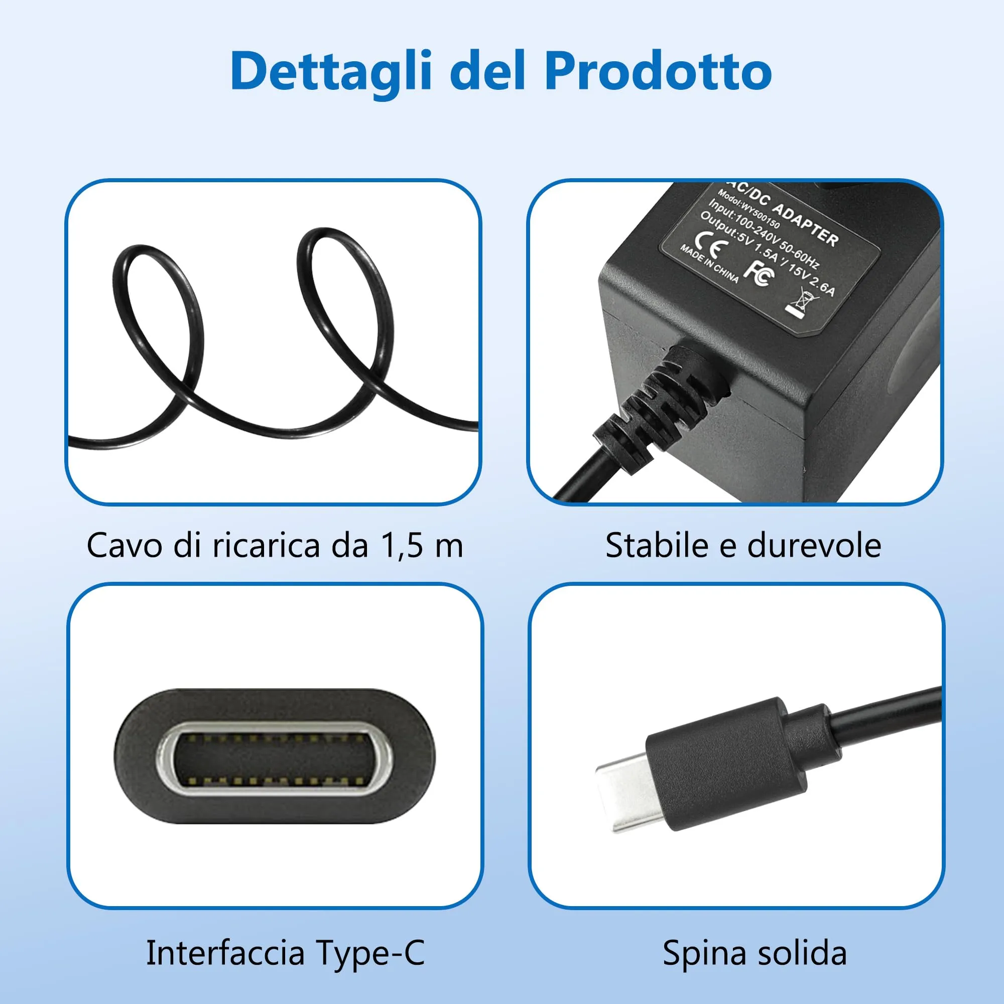 Xahpower 39W Caricatore per Nintendo Switch, Switch OLED, Switch Lite, Switch Dock e Pro Controller, Supporto Modalità TV, 1,5m - immagine 4