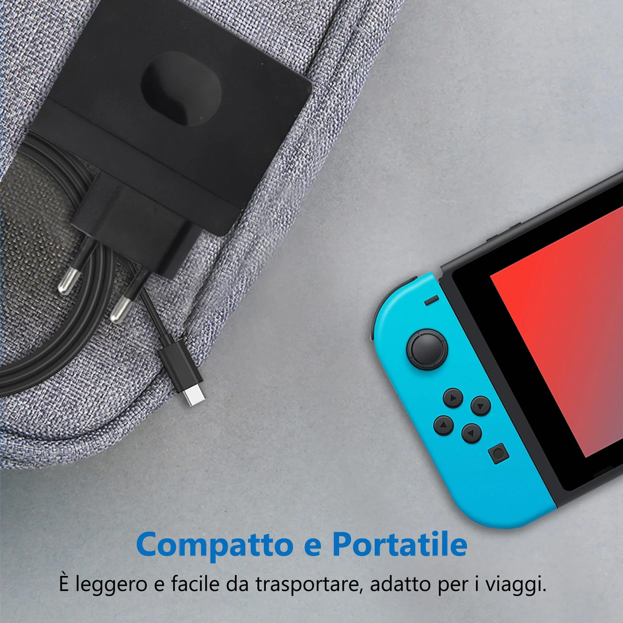 Xahpower 39W Caricatore per Nintendo Switch, Switch OLED, Switch Lite, Switch Dock e Pro Controller, Supporto Modalità TV, 1,5m - immagine 6