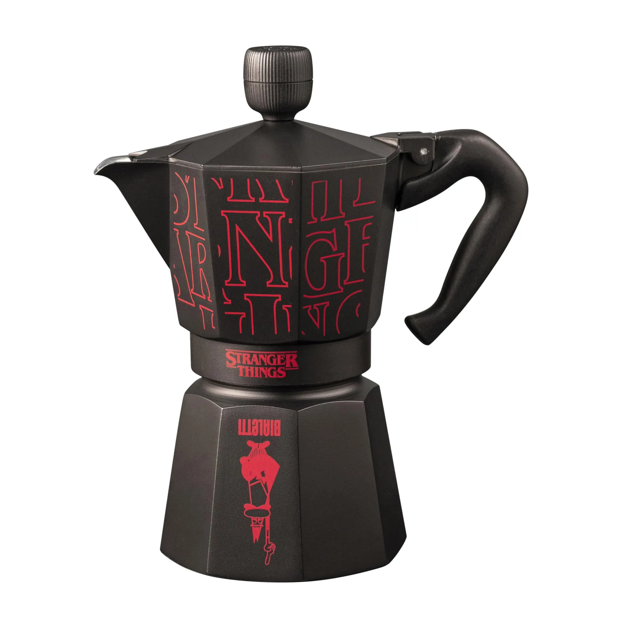 Bialetti Moka Express Stranger Things, Pomolo Musicale USB-C, 6 Tazze (270ml), Nero - immagine 2