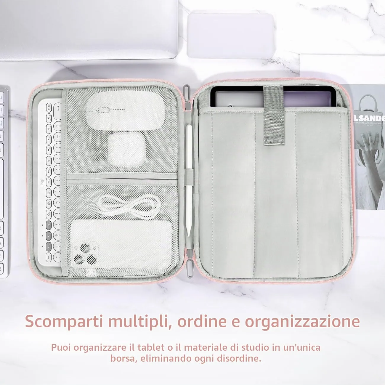 Dadanism Tablet Custodia Borsa Portatile 13 Pollici, Rosa - immagine 4
