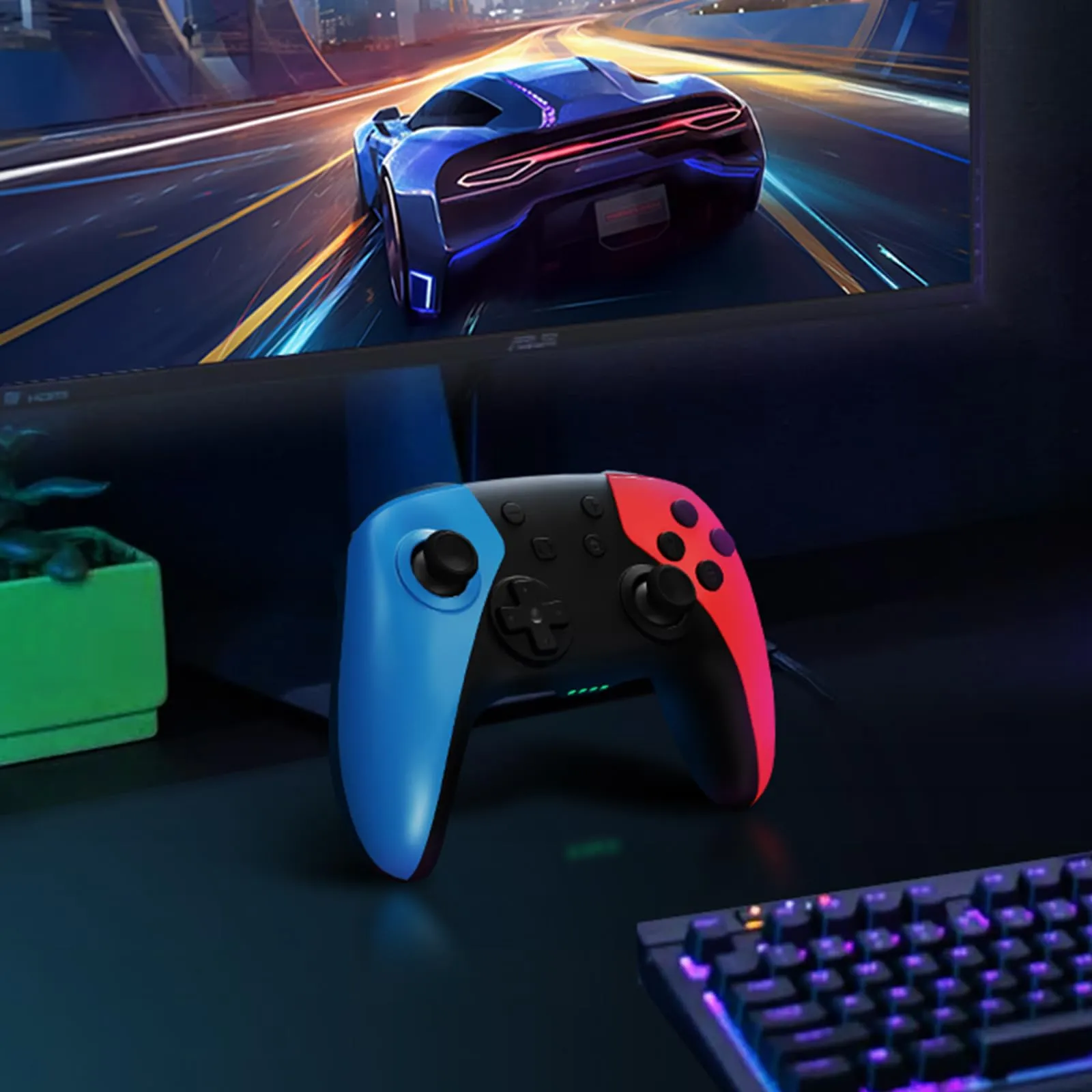AceGamer Wireless Controller for Switch 2, Switch, Lite, OLED - Hall Effect Joysticks, 6-Axis Gyro, Programmable Buttons, 4-Level Vibration - immagine 8