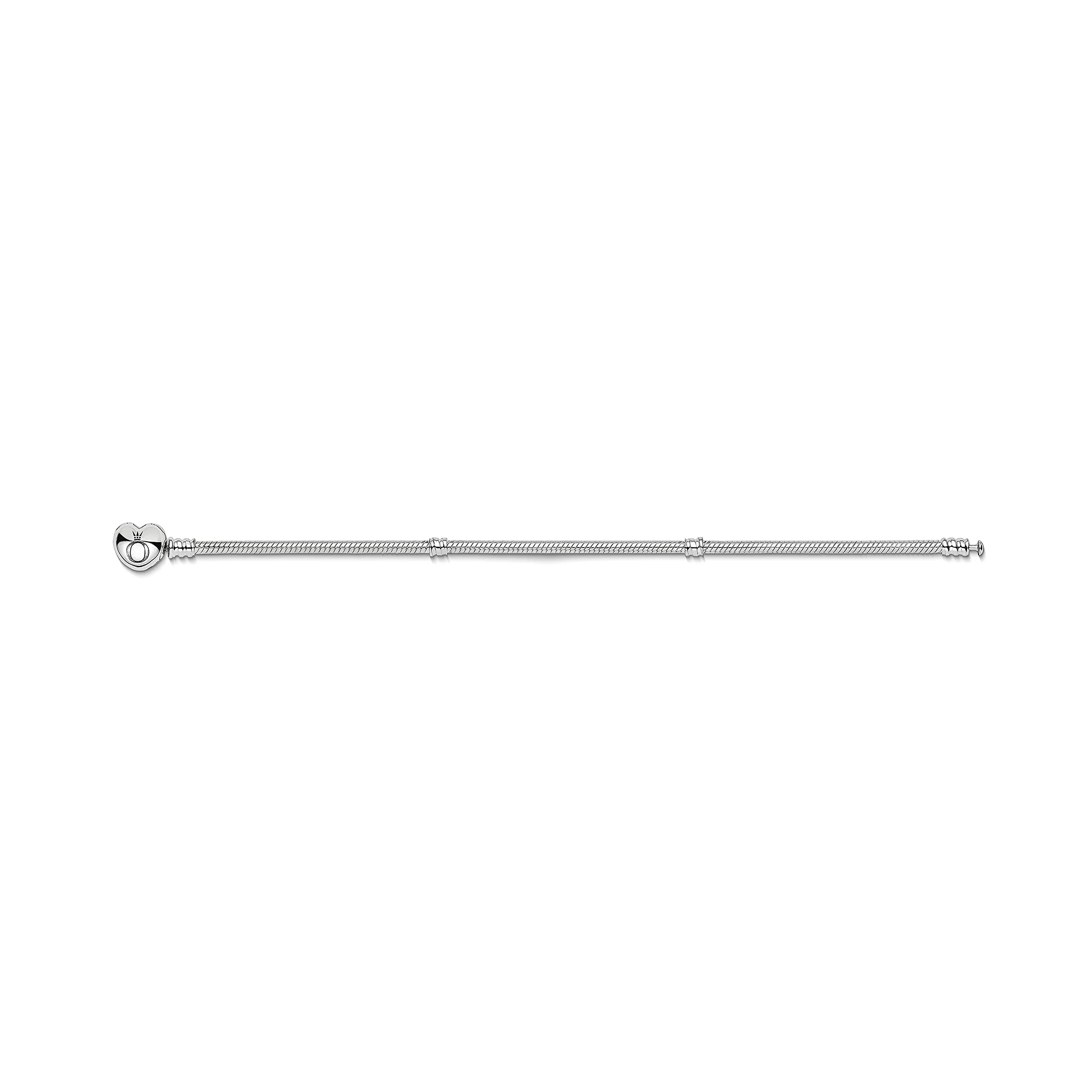 Pandora Moments Bracciale Snake Chain con Chiusura a Cuore in Argento Sterling, 19 cm - immagine 5