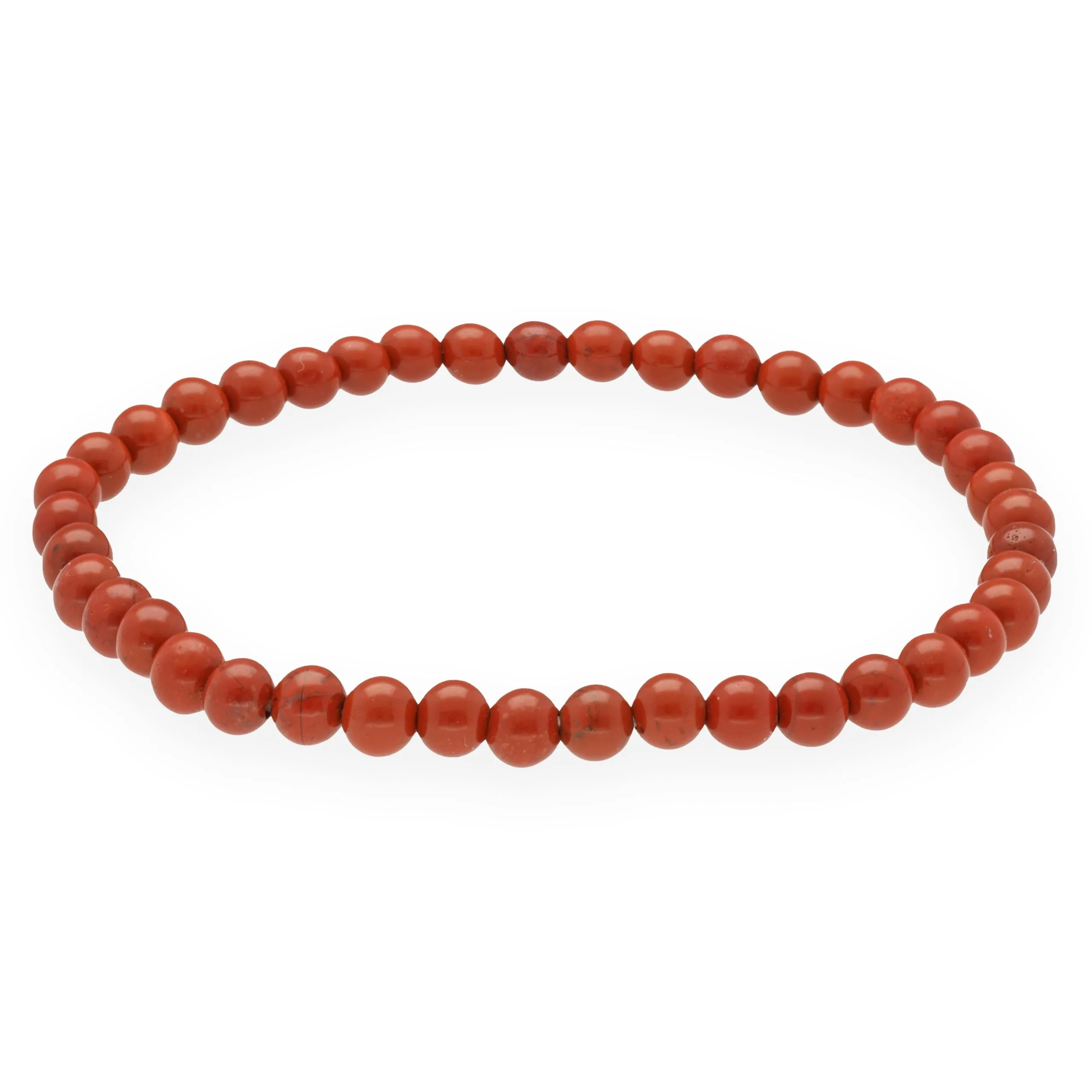Lebensquelle Plus Mini Bracciale in Diaspro Rosso, Perline 4-5 mm - immagine 1