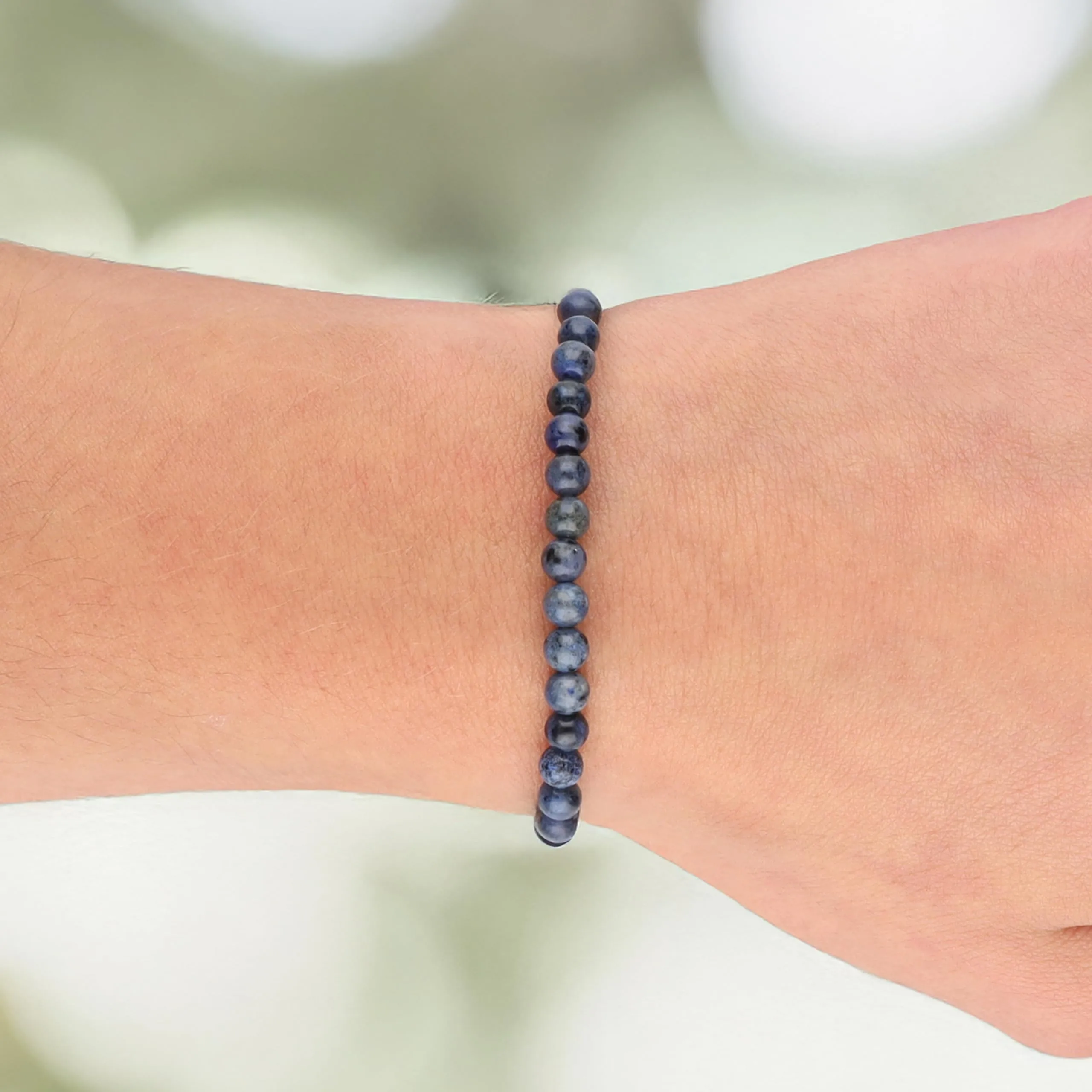 Lebensquelle Plus Mini Bracciale con Perline Dumortierite 4-5 mm - immagine 2