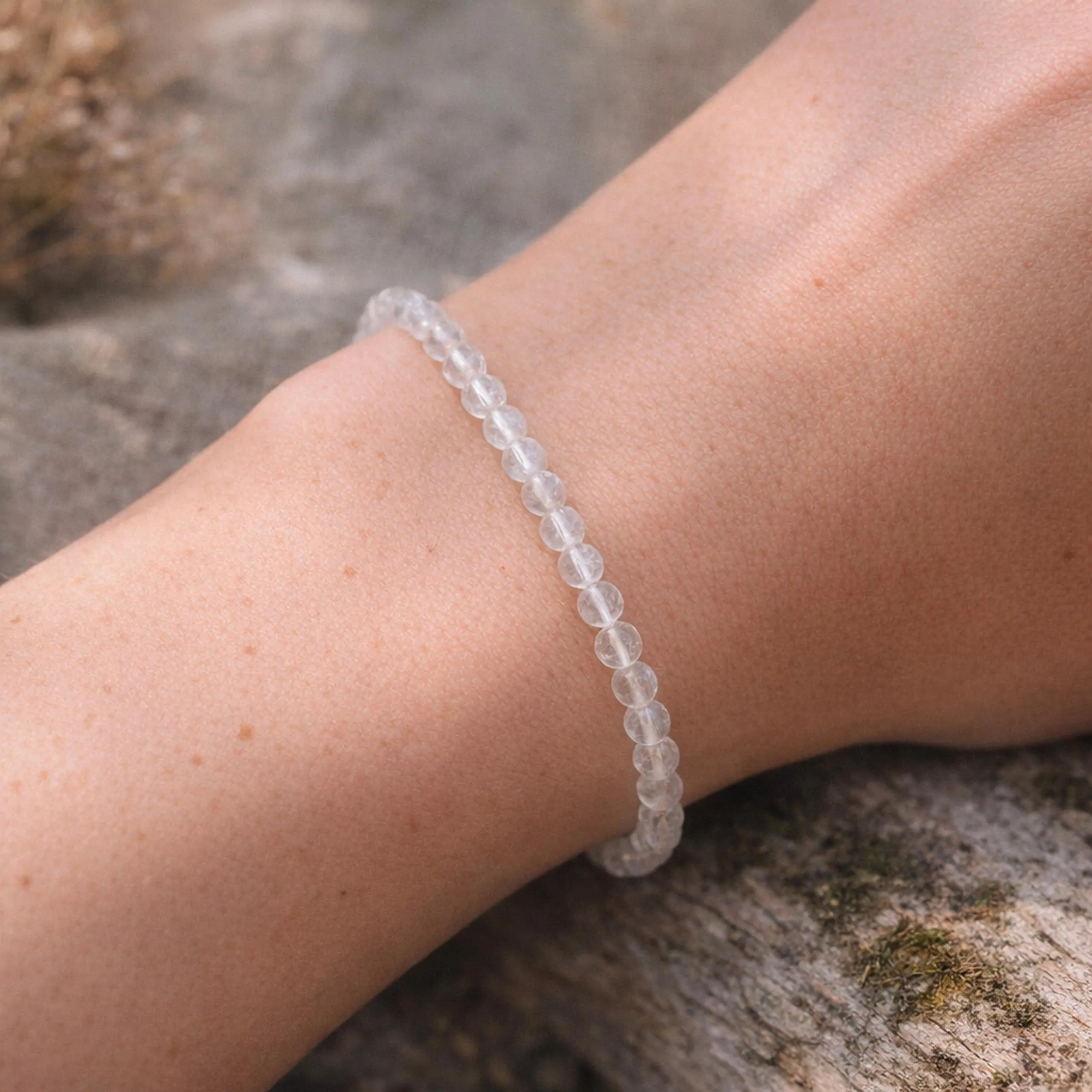 Lebensquelle Plus Mini Bracciale con Perline 4-5 mm Cristallo di Rocca - immagine 2