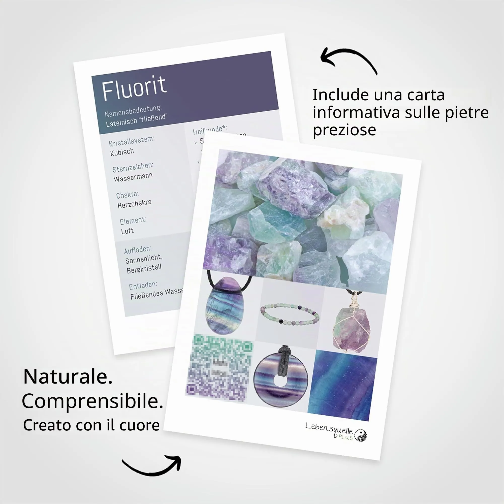 Lebensquelle Plus Mini bracciale con perline 4-5 mm Fluorite - immagine 4