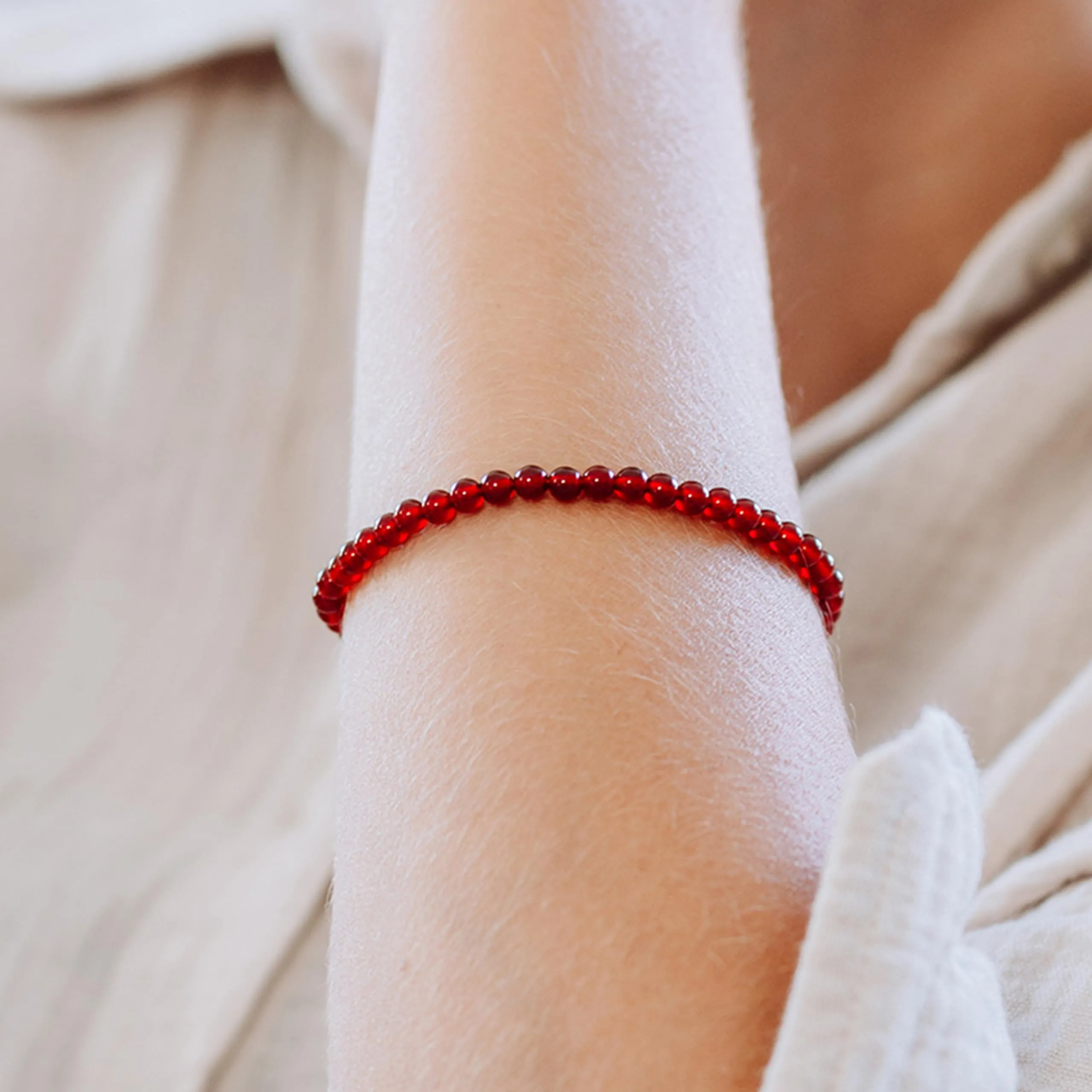 Lebensquelle Plus Mini Bracciale con perline 4-5 mm (Corniola) - immagine 2