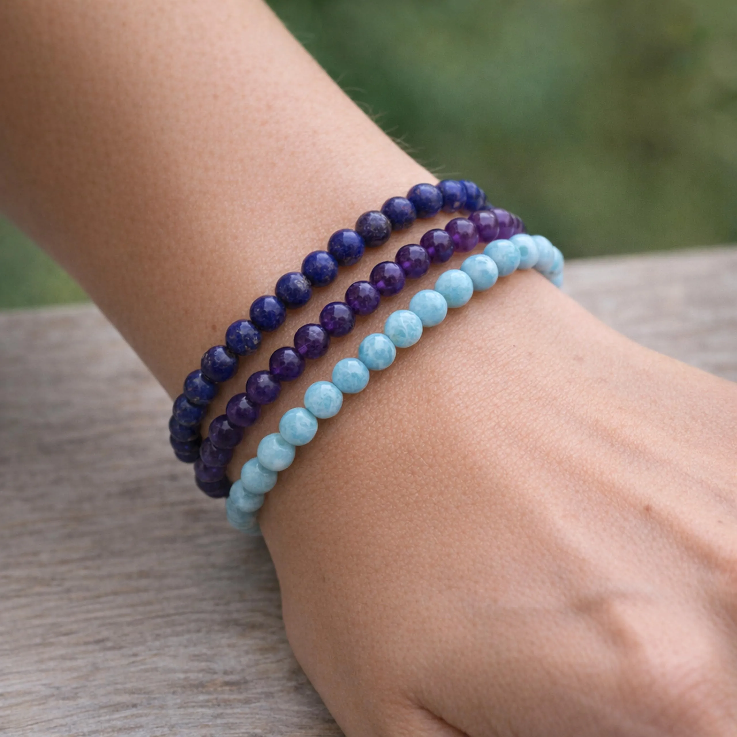 Lebensquelle Plus Mini Bracciale con Perline Lapislazzuli 4-5 mm - immagine 6