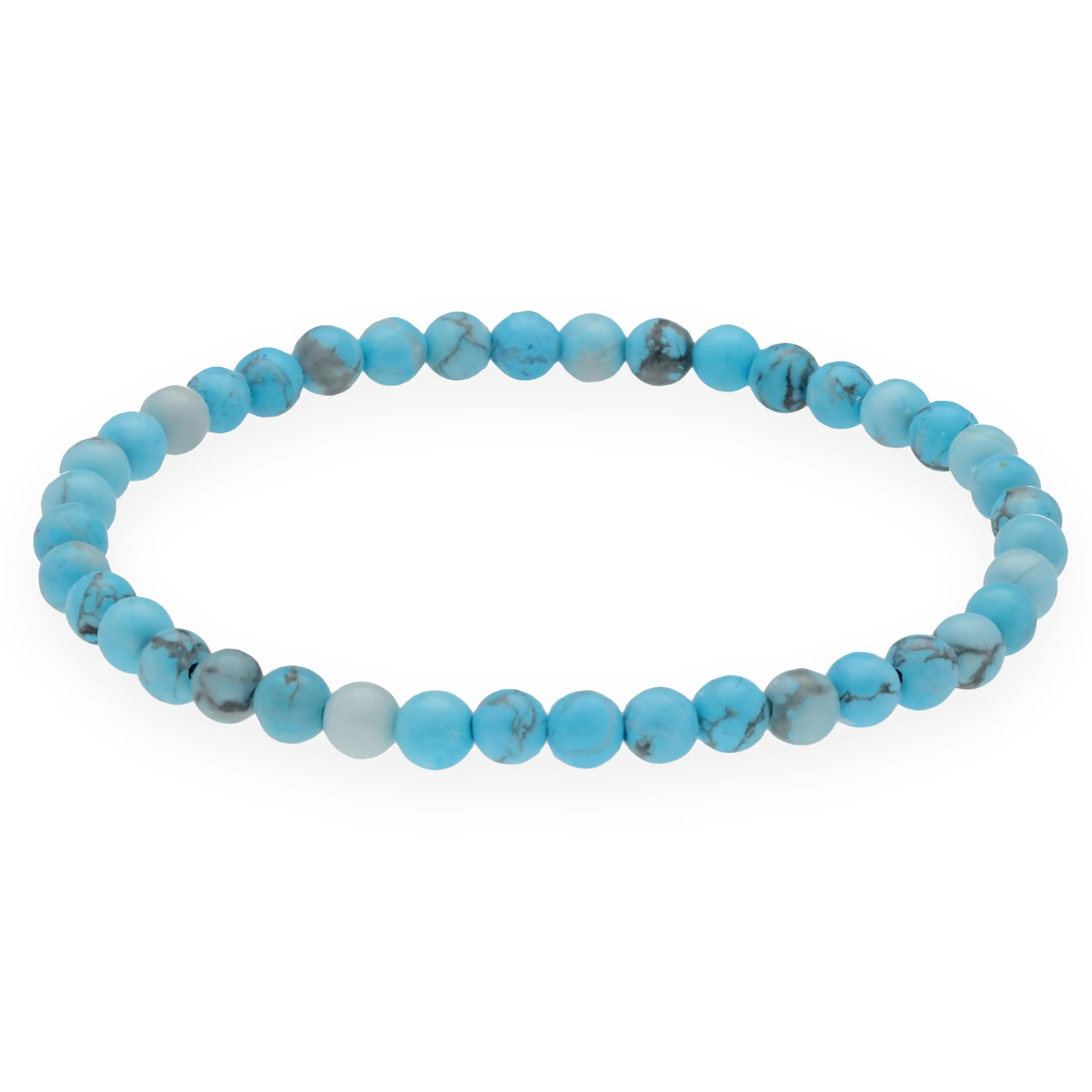 Lebensquelle Plus Mini bracciale con perline 4-5 mm, Turchese ricostituito, 19 cm - immagine 1