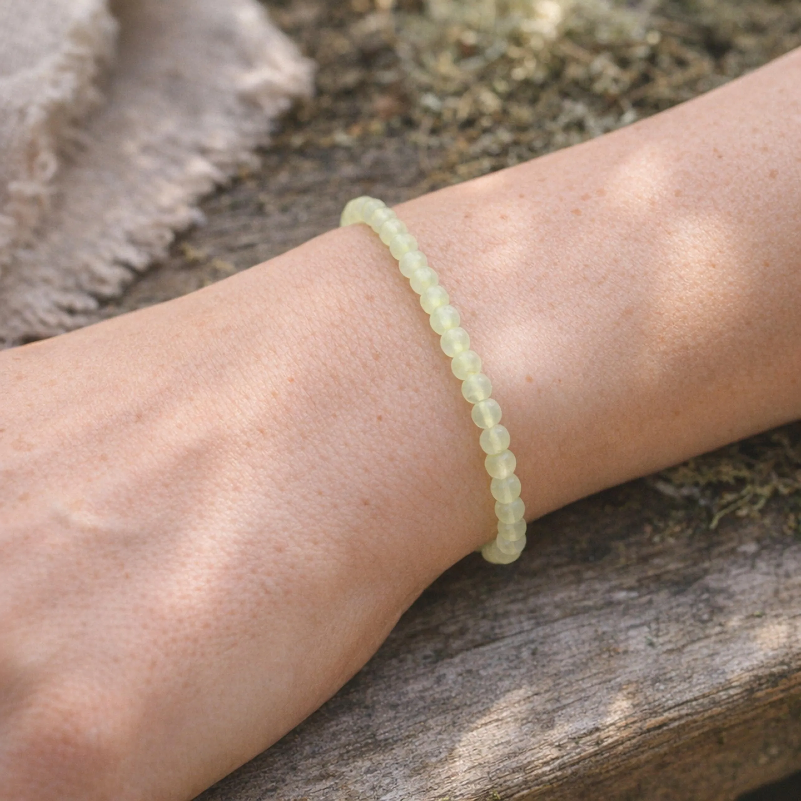 Lebensquelle Plus Mini bracciale con perline 4-5 mm Giada cinese - immagine 2