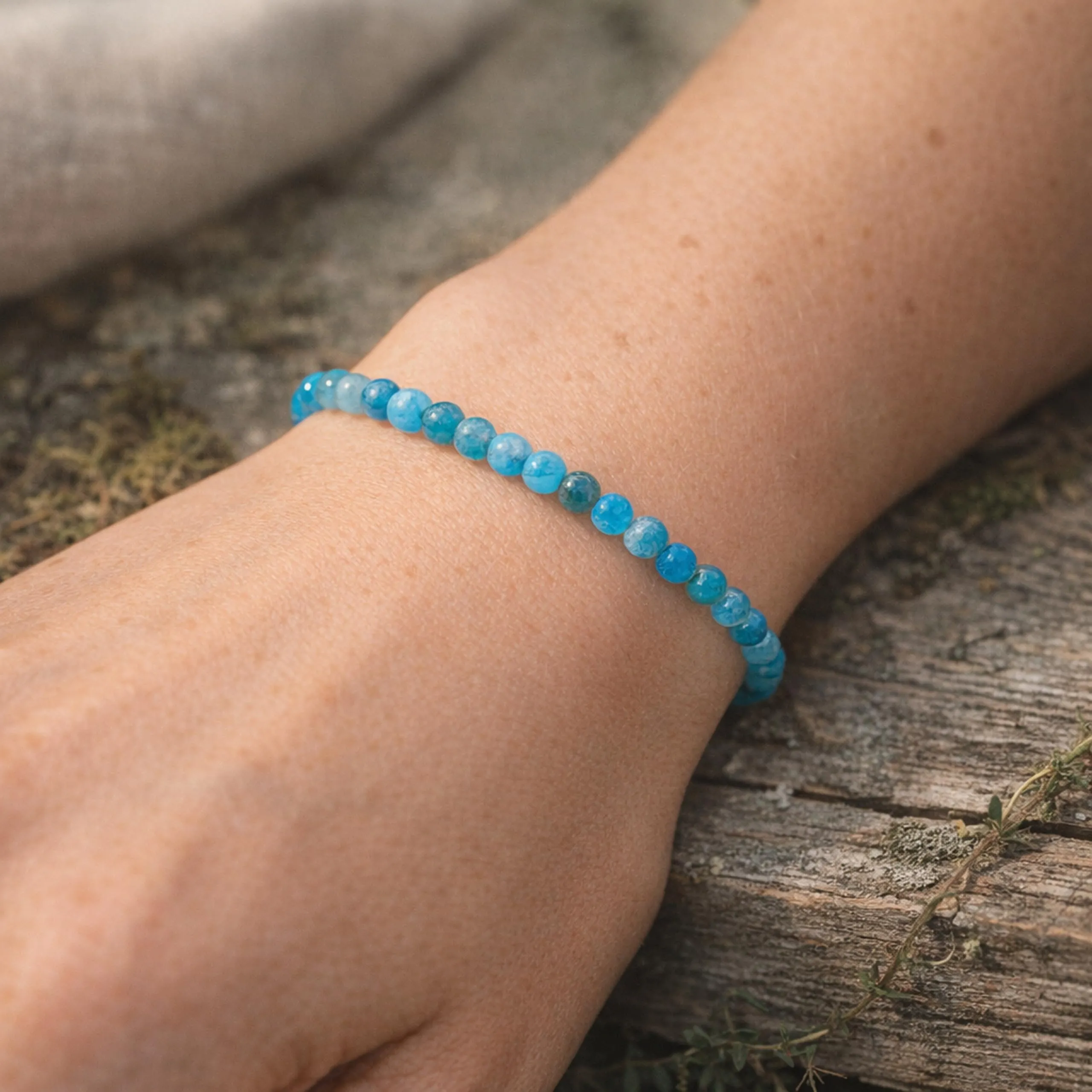 Lebensquelle Plus Mini Bracciale con Perline 4-5 mm Apatite - immagine 2
