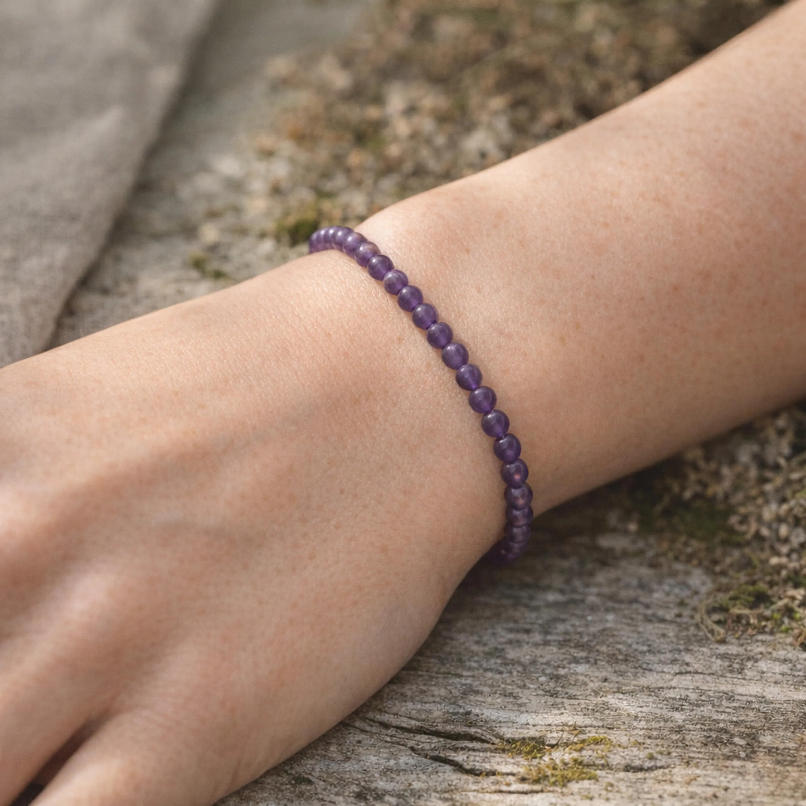 Lebensquelle Plus Mini bracciale con perline 4-5 mm (Ametista) - immagine 2