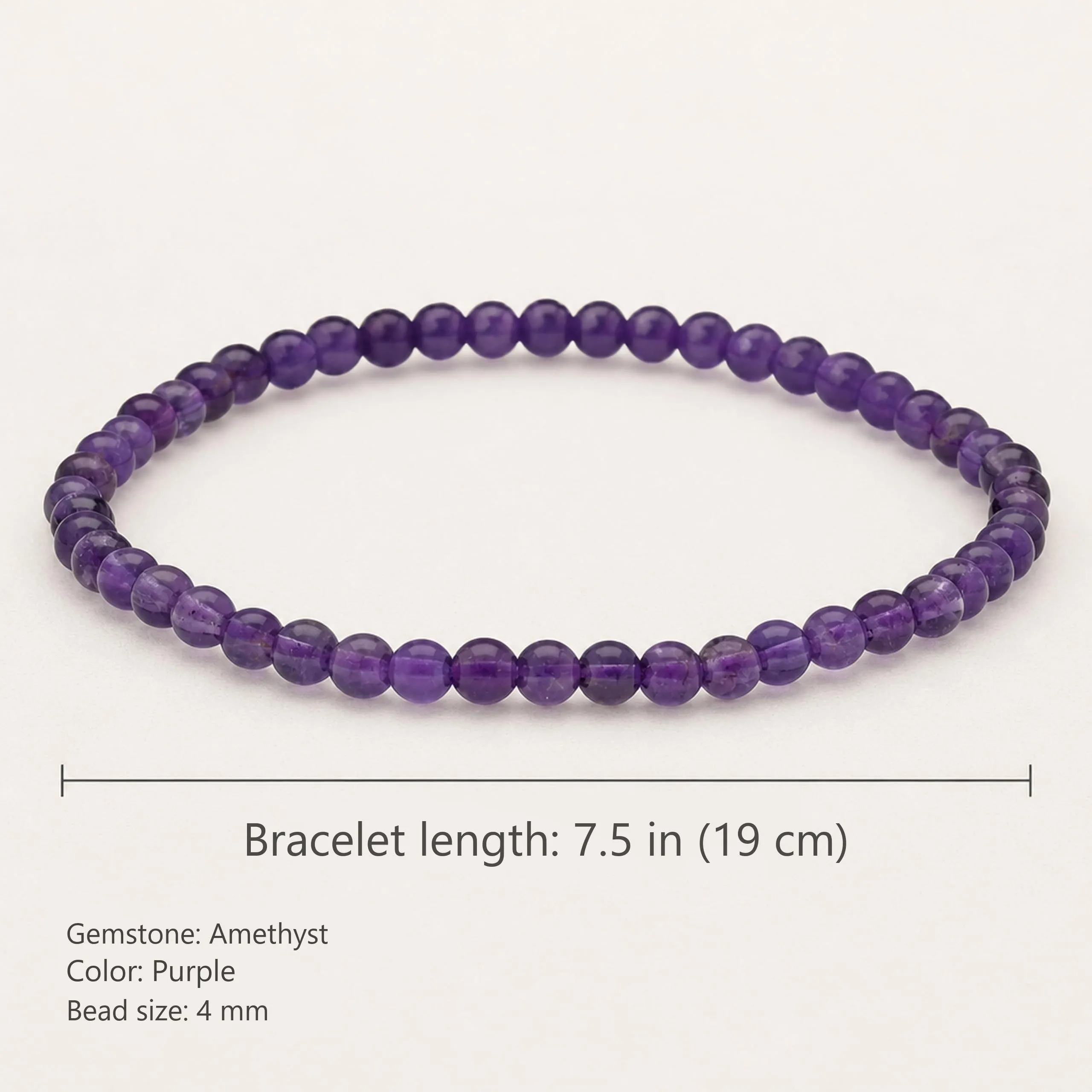 Lebensquelle Plus Mini bracciale con perline 4-5 mm (Ametista) - immagine 3