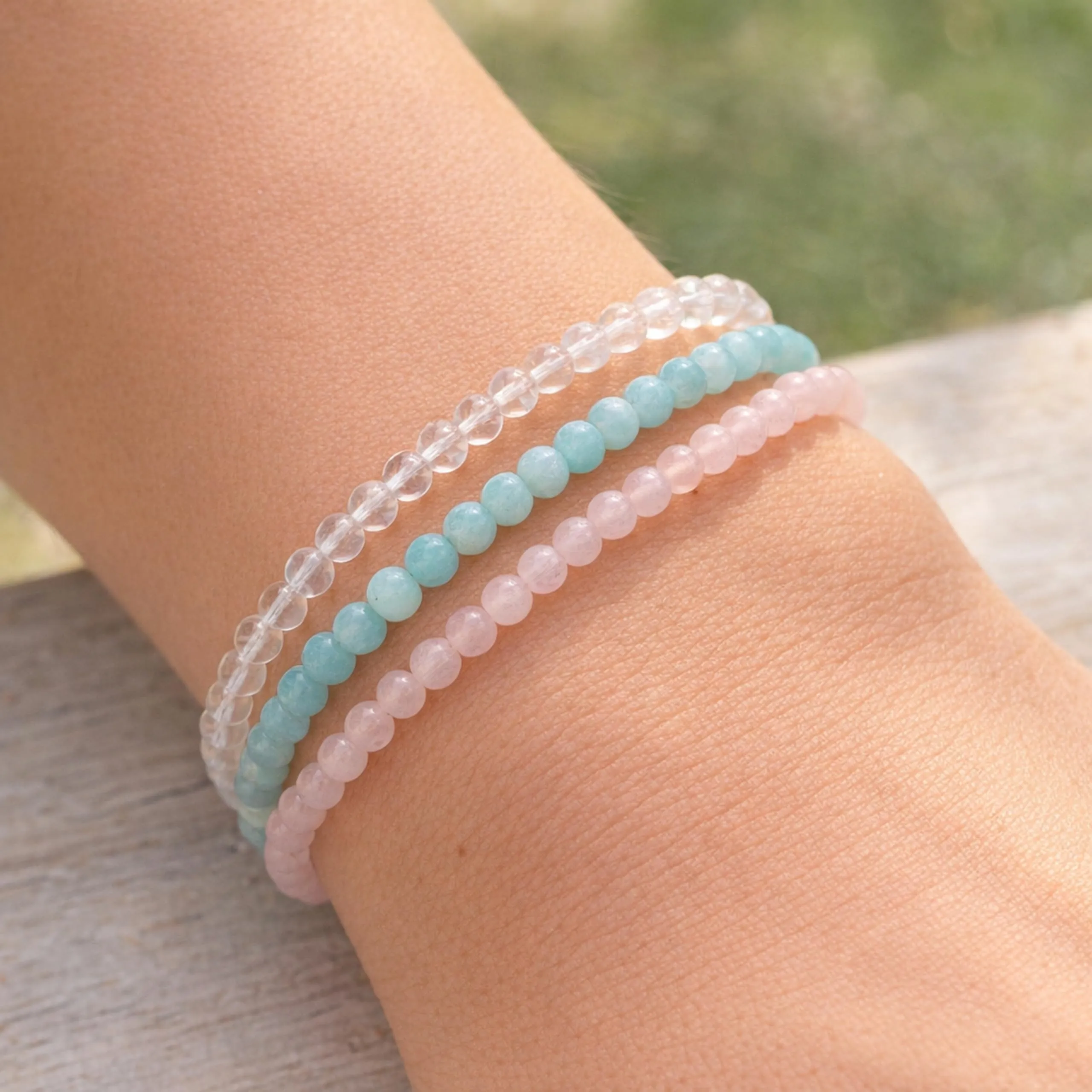 Lebensquelle Plus Mini bracciale con perline 4-5 mm Amazonite - immagine 4