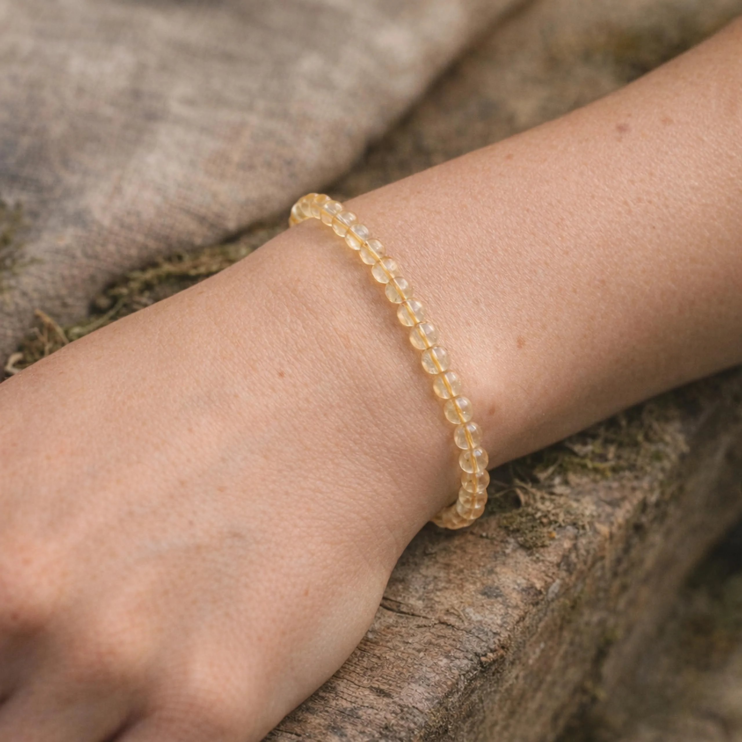Lebensquelle Plus Mini Bracciale con Perline 4-5 mm, Citrino - immagine 2