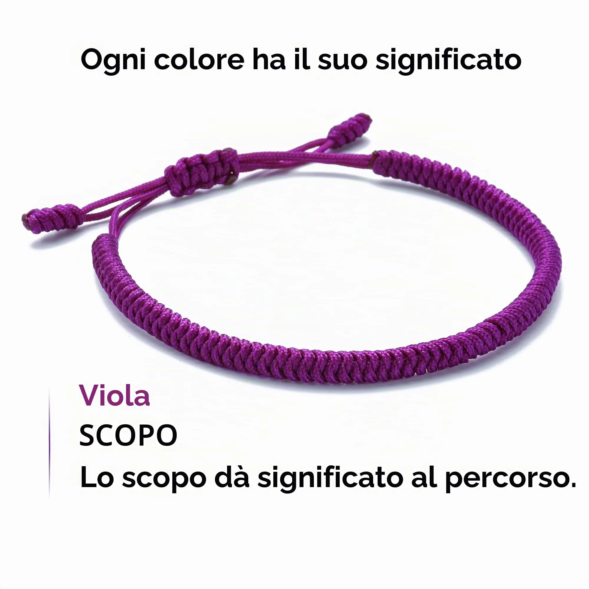 LUCKY BUDDHIST Bracciale Tibetano Buddista Regolabile in Corda Intrecciata con Portachiavi Buddha in Legno - immagine 3