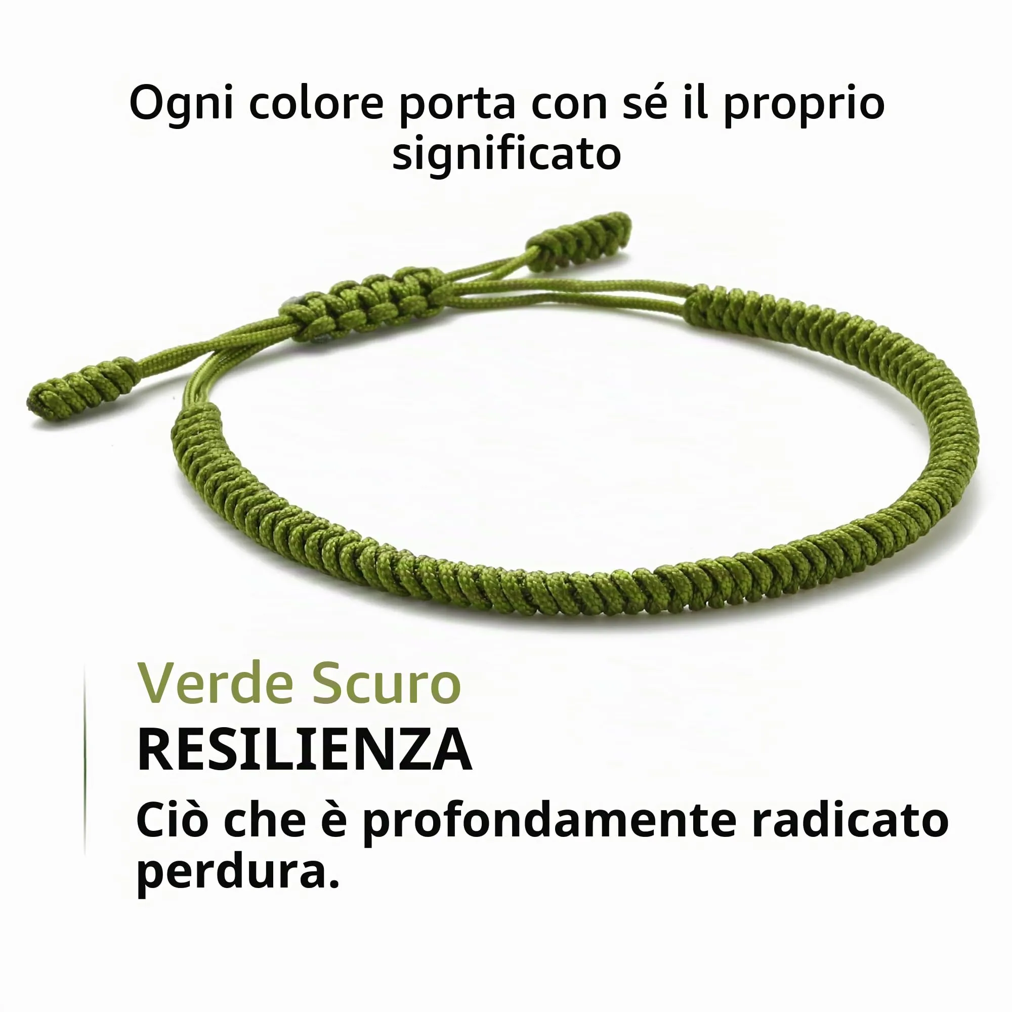 LUCKY BUDDHIST Bracciale Tibetano Buddista Regolabile in Corda Intrecciata con Portachiavi Buddha in Legno - immagine 3