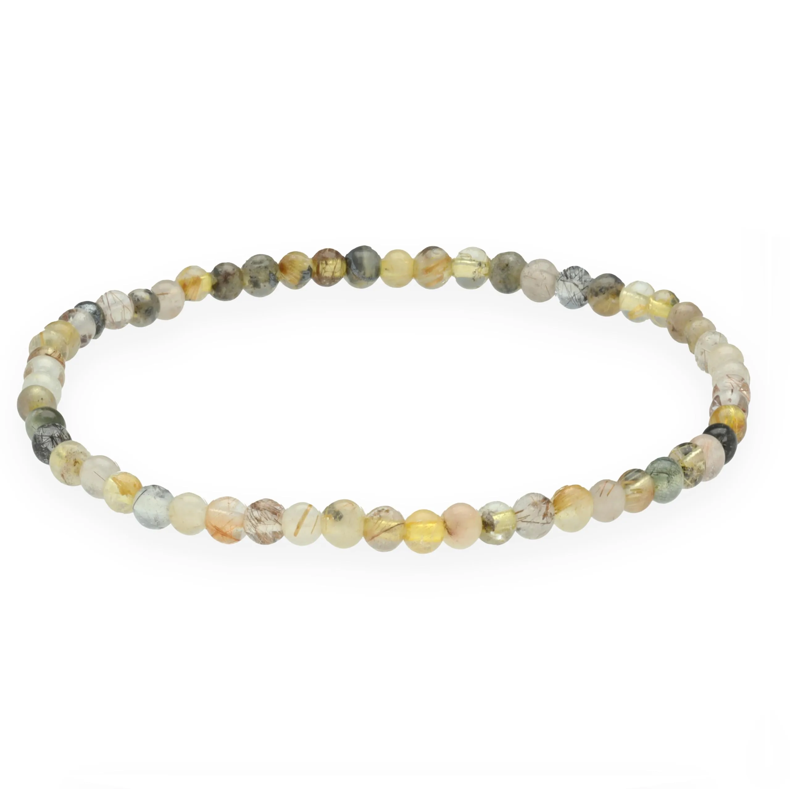 Lebensquelle Plus Mini Bracciale con Perline 4-5 mm (Quarzo Rutilato) - immagine 1