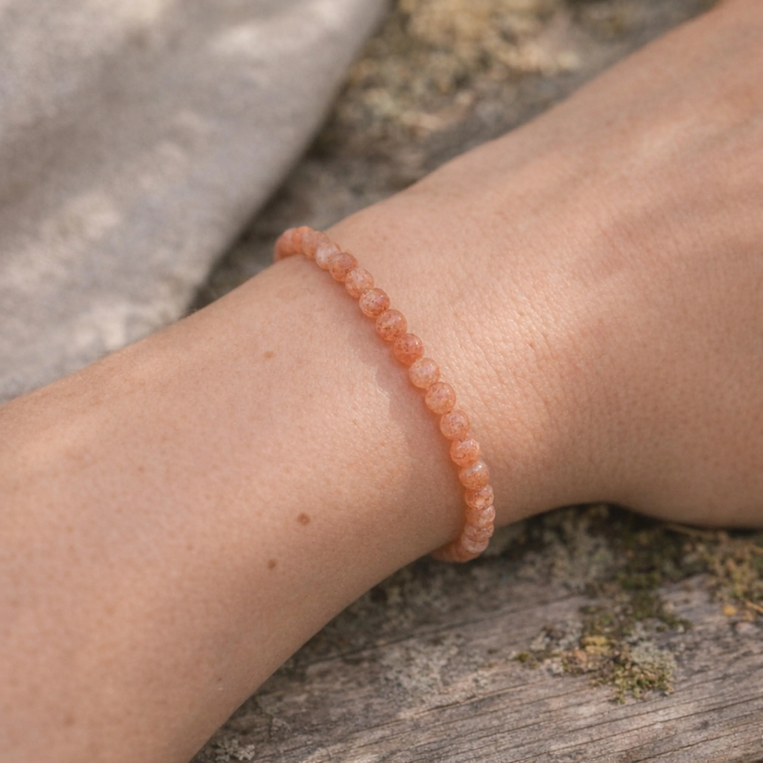 Lebensquelle Plus Mini bracciale con perline 4-5 mm, Pietra del sole - immagine 2