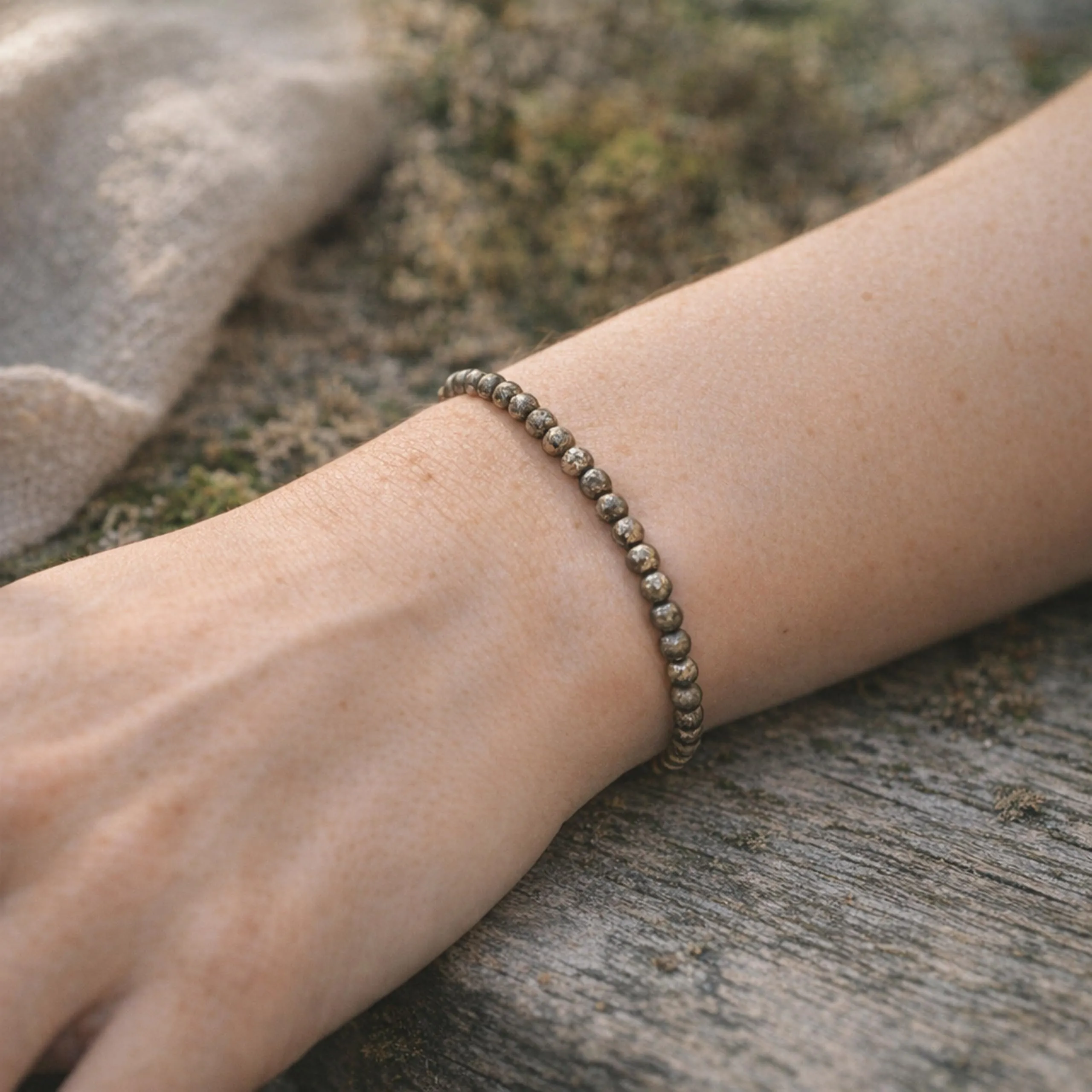 Lebensquelle Plus Mini bracciale con perline 4-5 mm (Pirite) - immagine 2