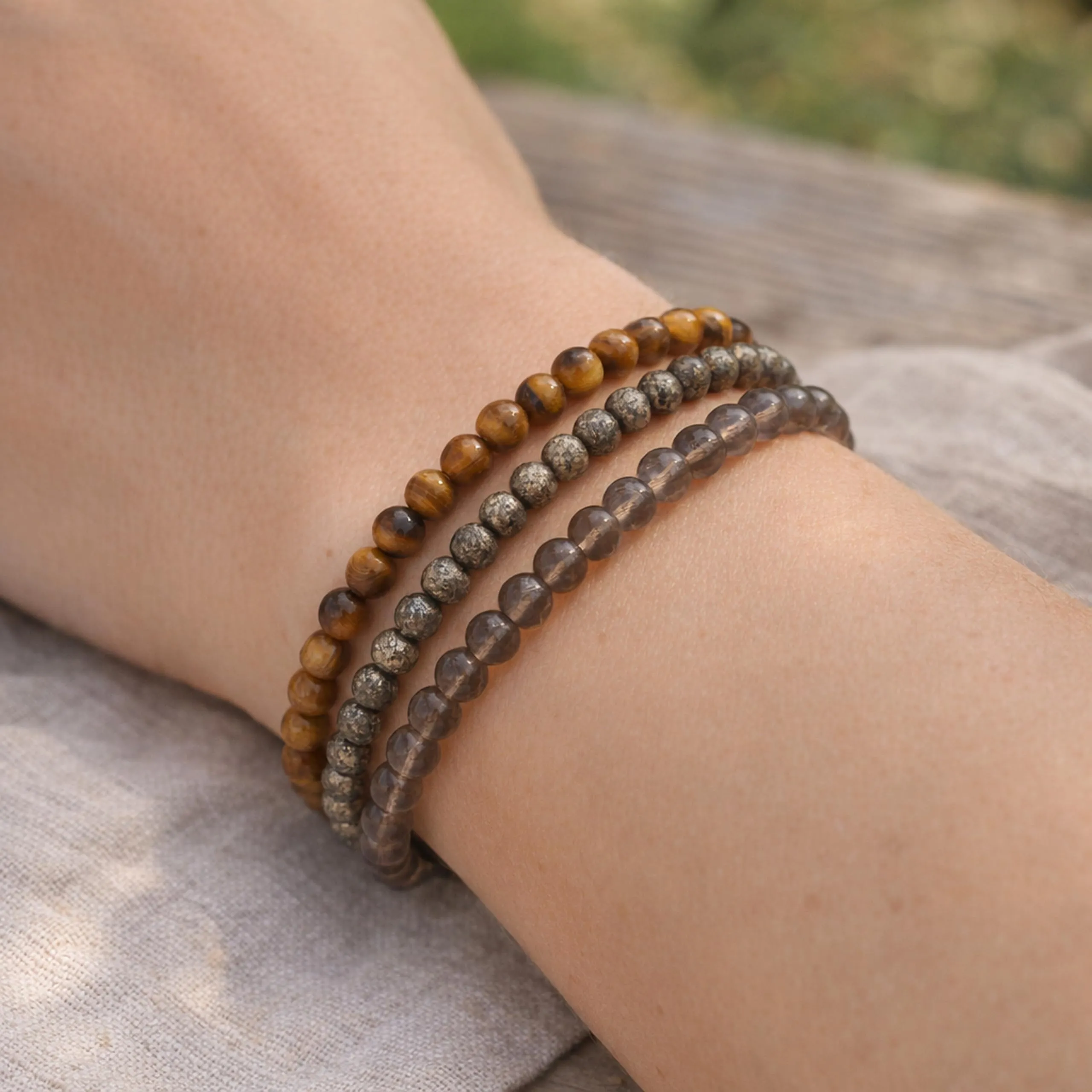 Lebensquelle Plus Mini bracciale con perline 4-5 mm (Pirite) - immagine 5