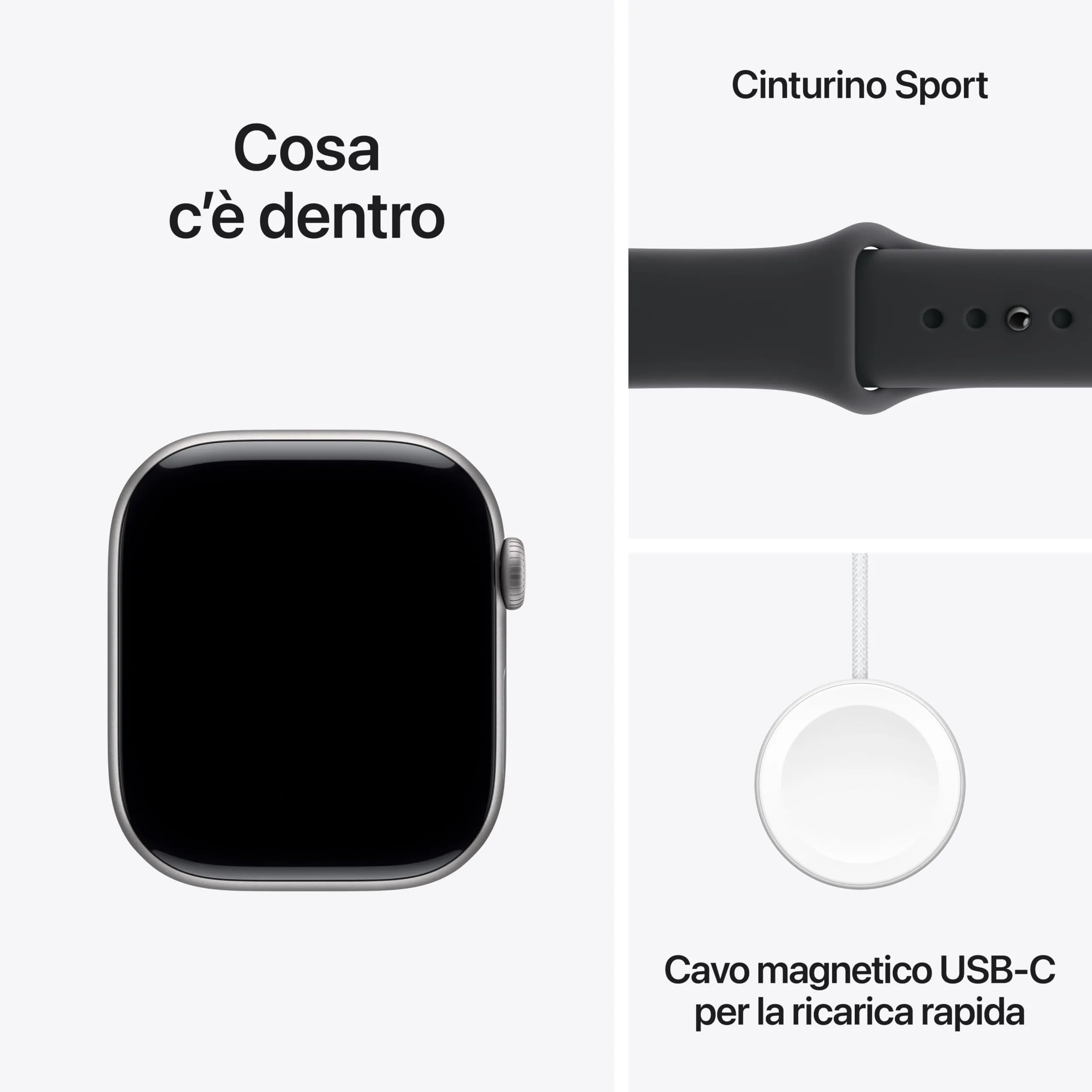 Apple Watch Series 11 GPS + Cellular, Cassa 46 mm, Alluminio Grigio Siderale, Cinturino Sport Nero (M/L) - immagine 6