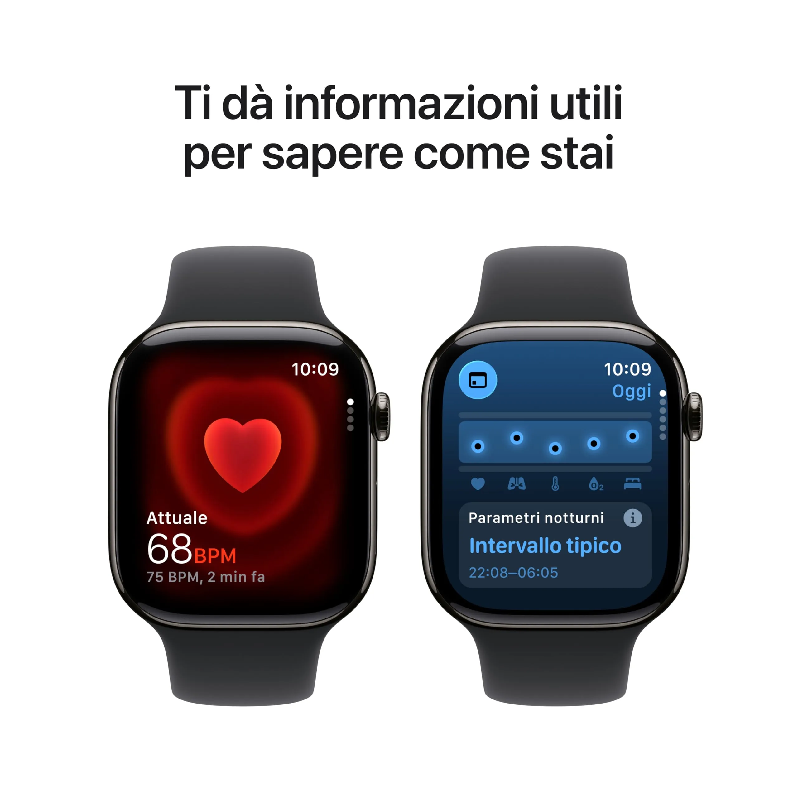 Apple Watch Series 11 GPS + Cellular, Cassa 46 mm, Titanio Ardesia, Cinturino Sport Nero - M/L - immagine 4