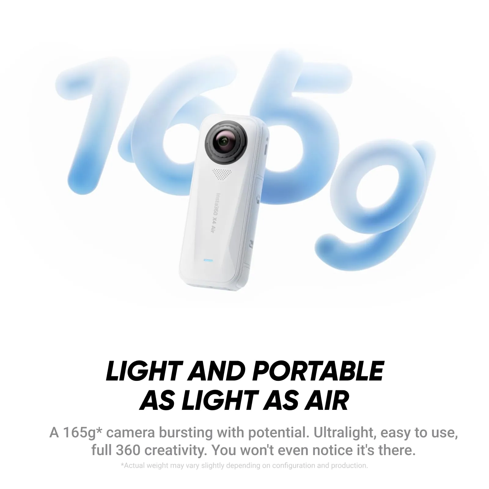 Insta360 X4 Air Pack Starter Bianco - Videocamera 8K 360 (165g) - immagine 2