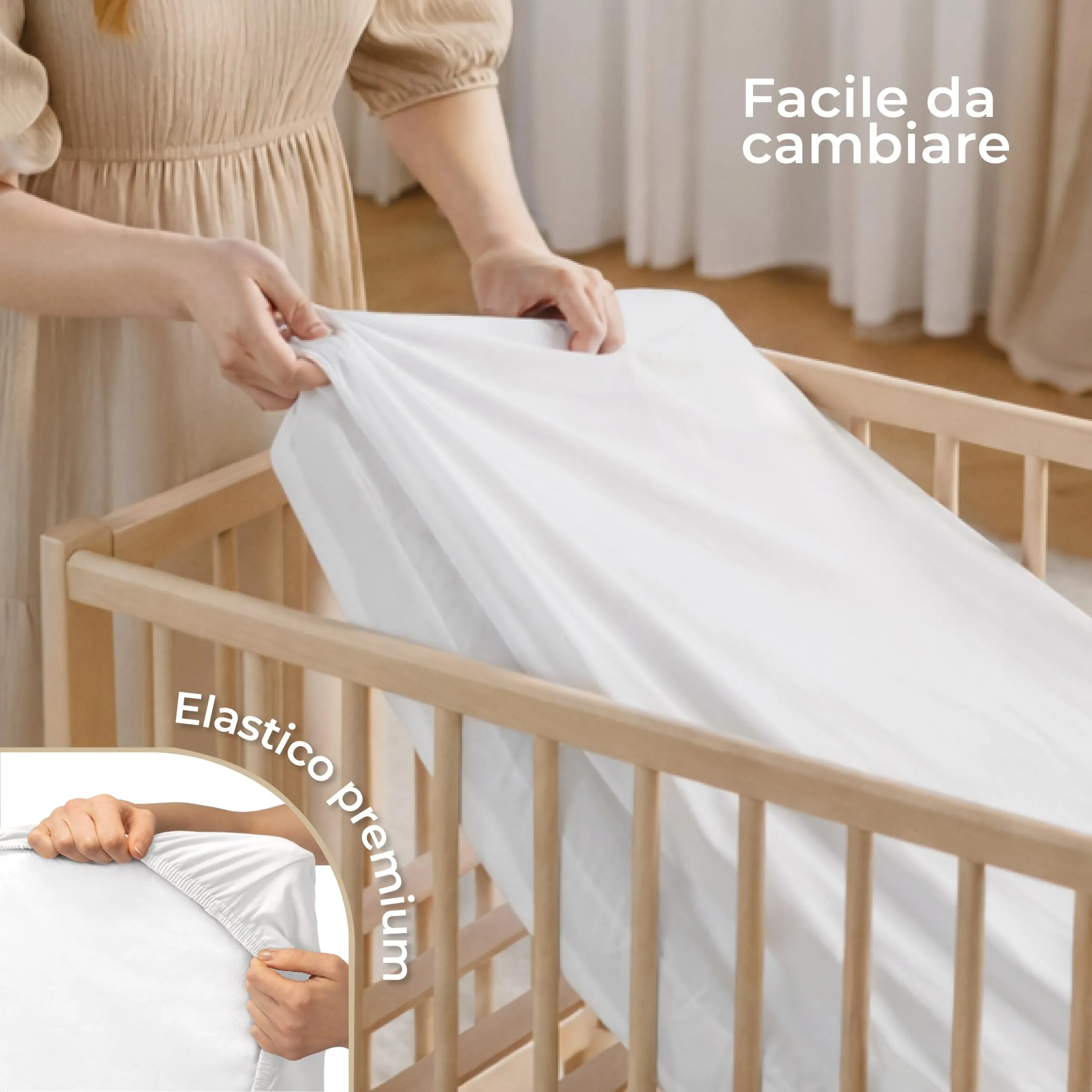 Dreamzie Set da 2 Lenzuola Culla 55x90 cm 100% Cotone - immagine 6