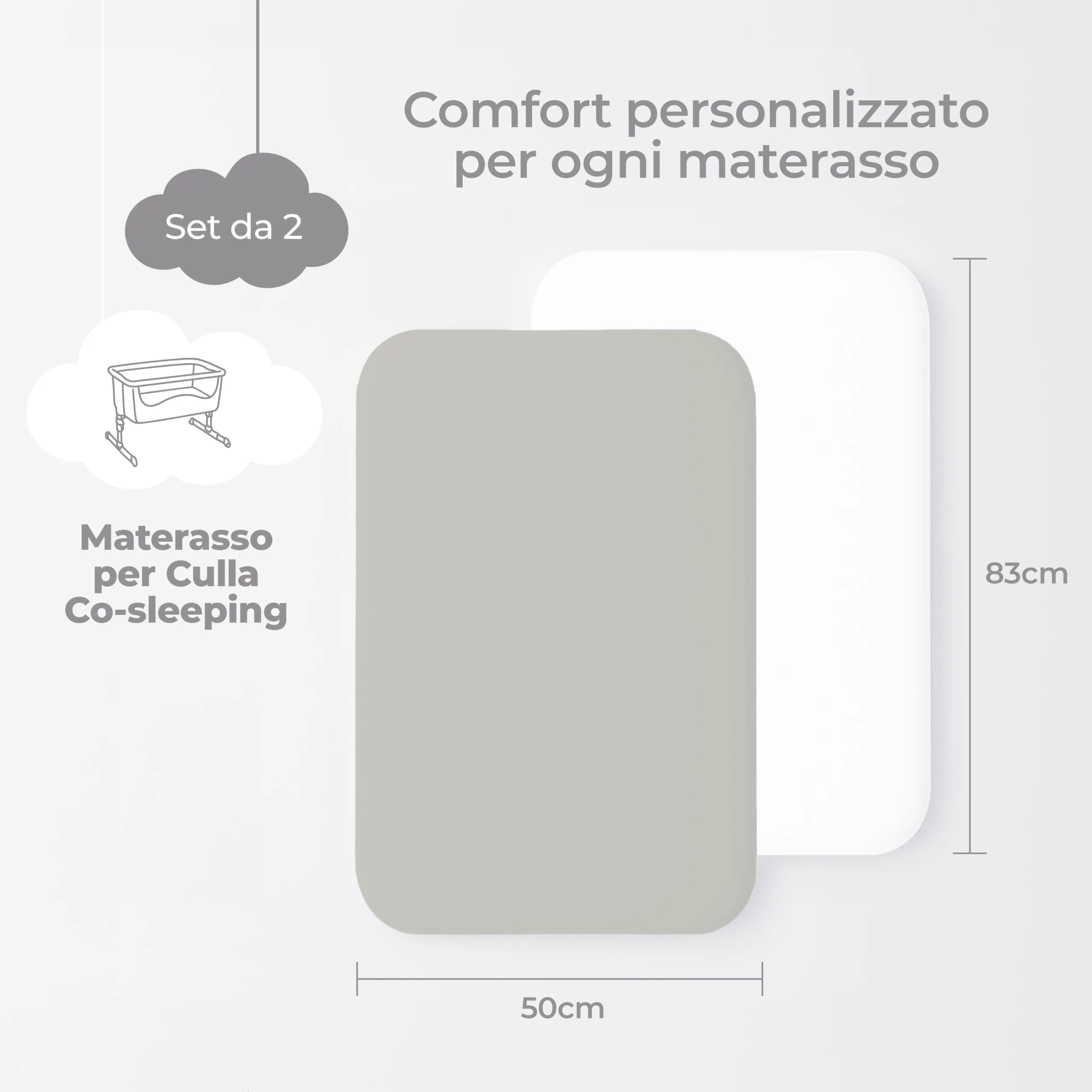 Dreamzie Set di 2 Lenzuola Culla 50x83 cm, 100% Cotone - immagine 2