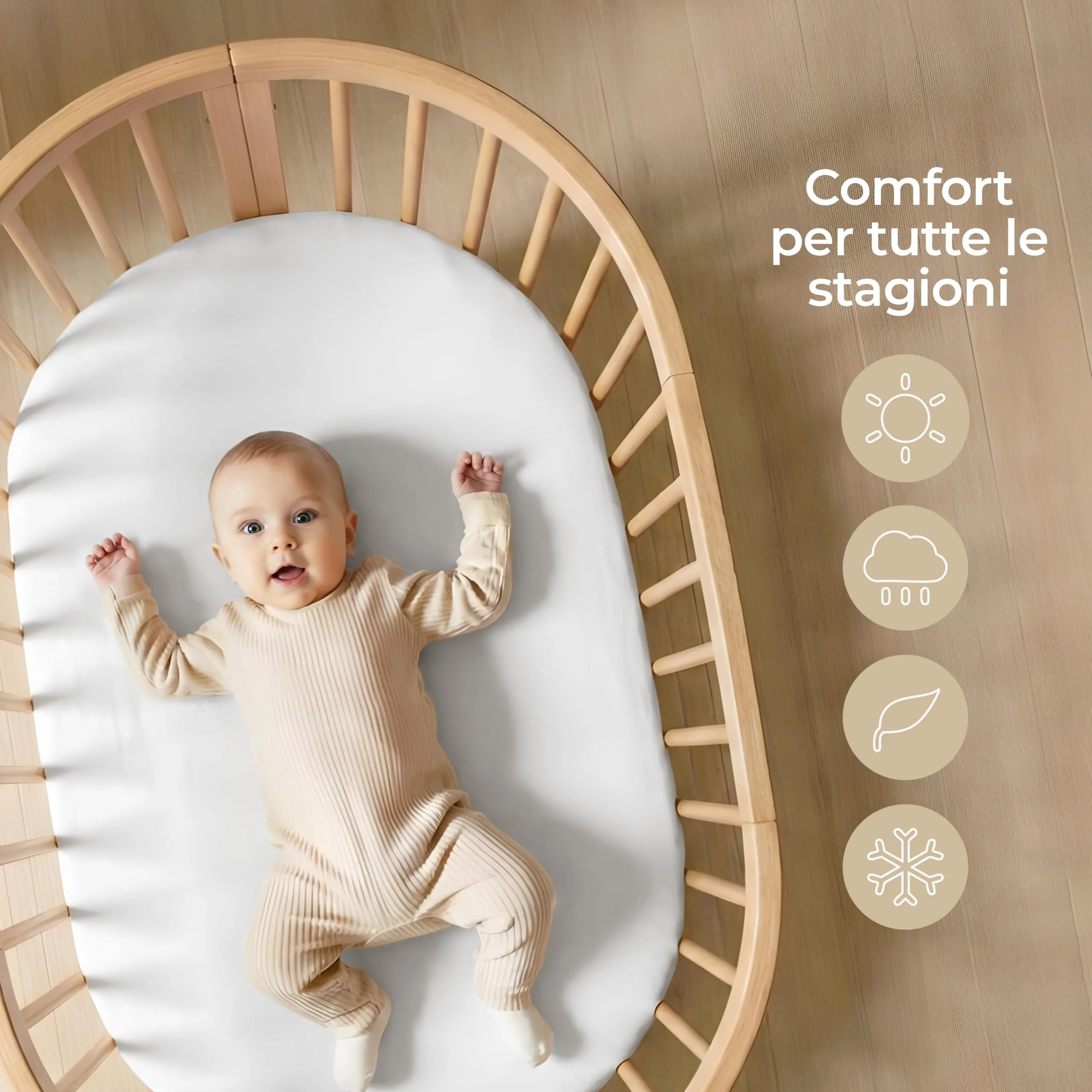 Dreamzie Set da 2 Lenzuola Culla 40x80 cm, 100% Cotone - immagine 4