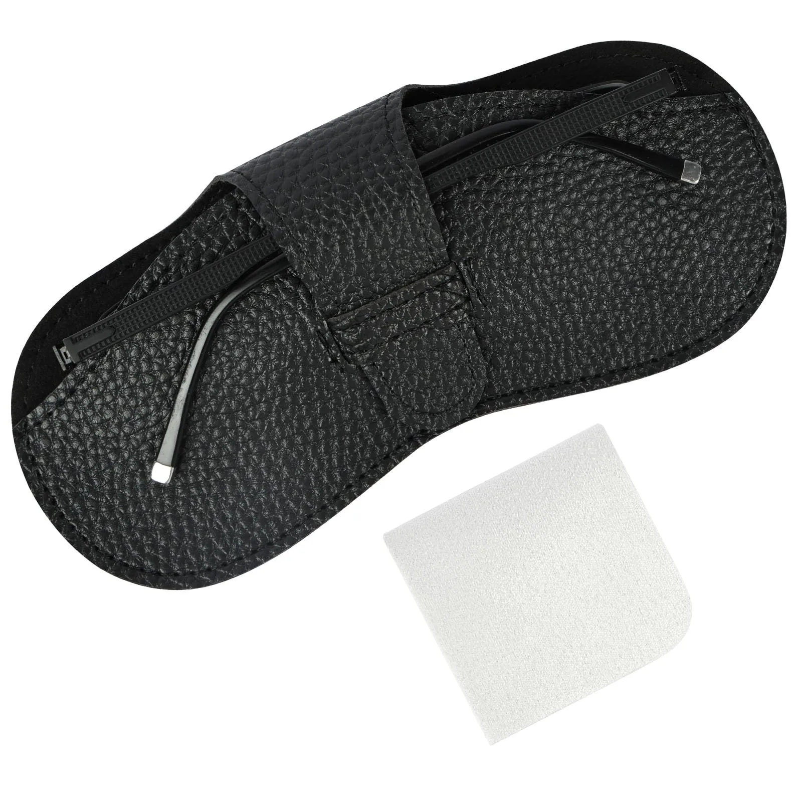 BUTBU Custodia Occhiali Morbida in Pelle PU, Nero - immagine 1