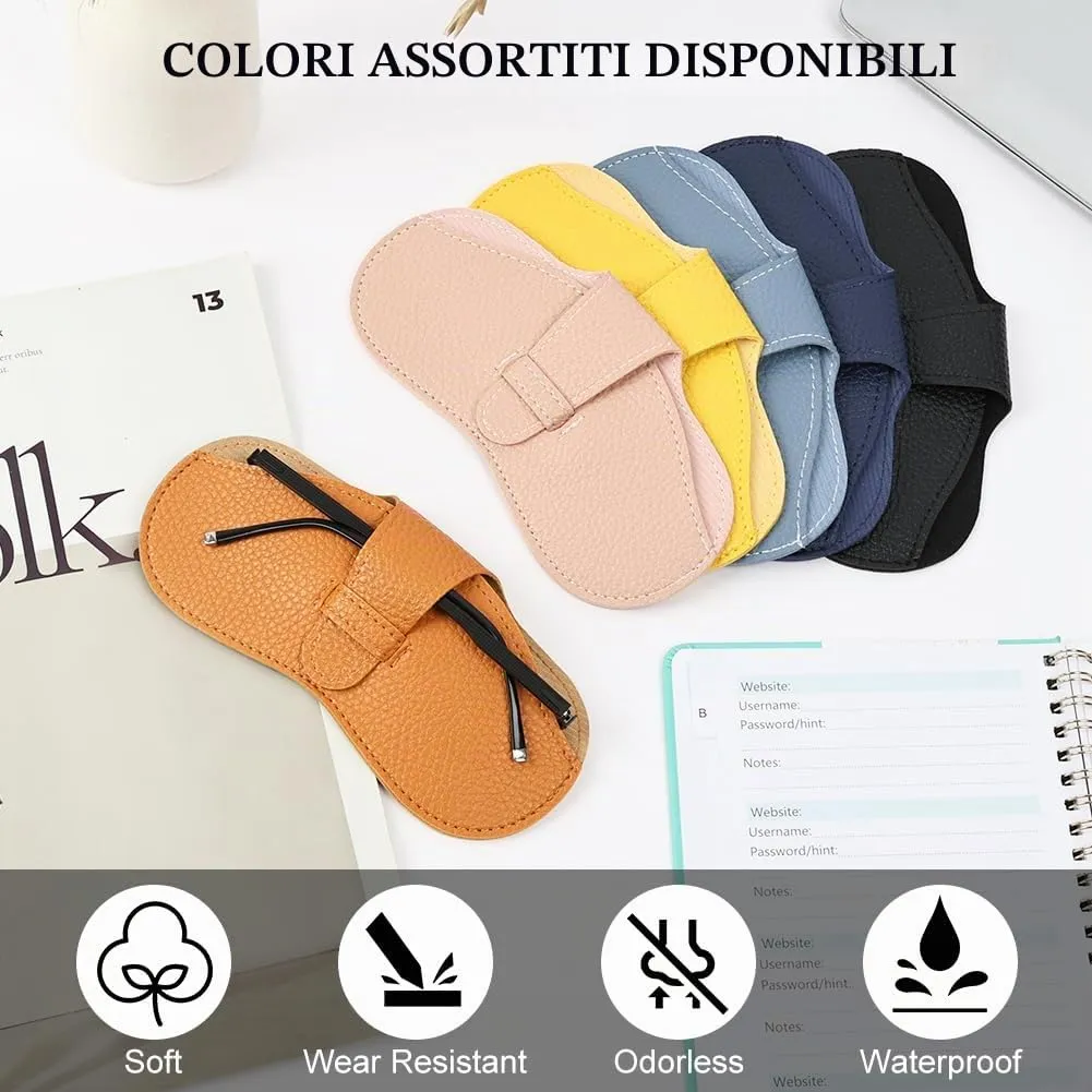 BUTBU Custodia Occhiali Morbida in Pelle PU, Nero - immagine 4