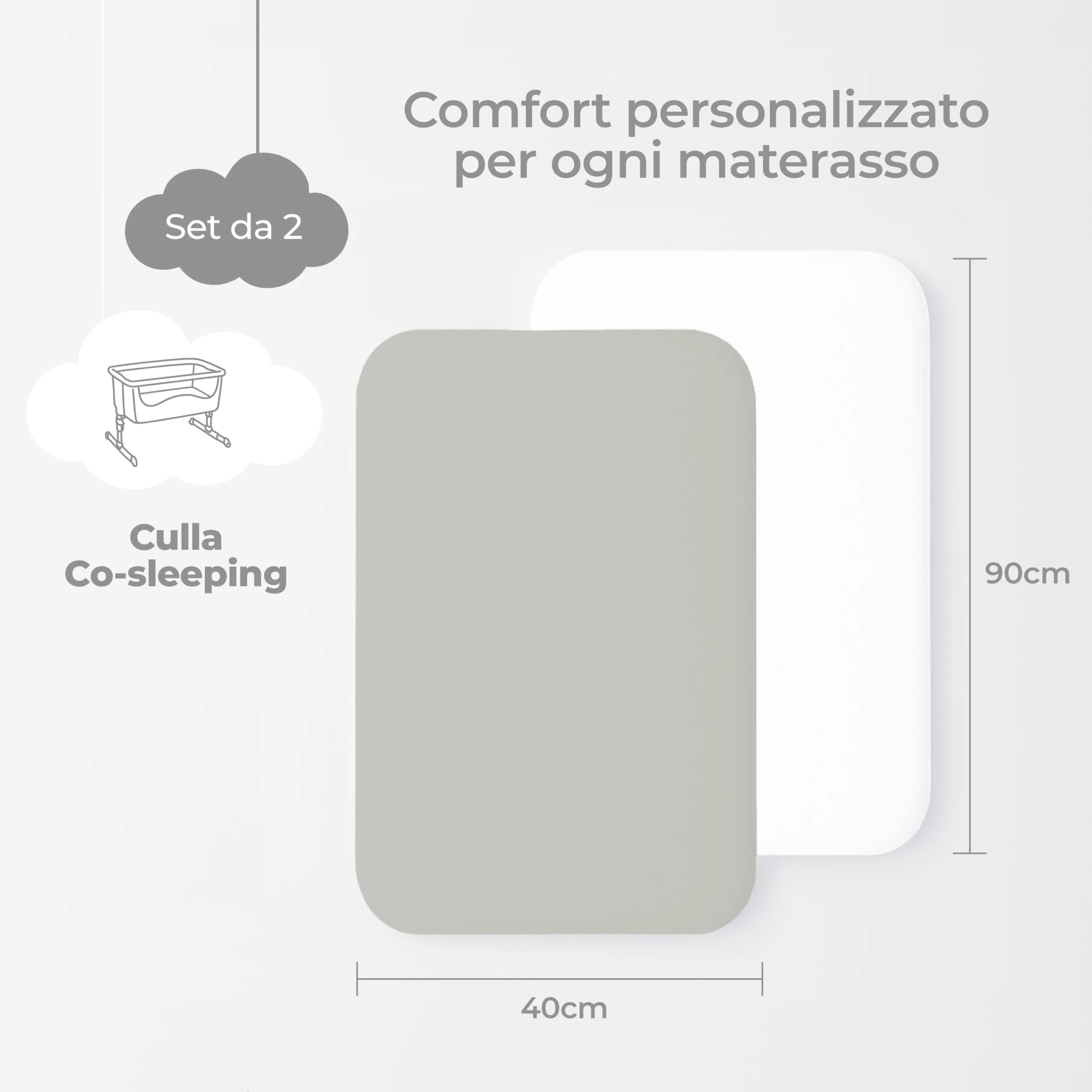 Dreamzie Set di 2 Lenzuola Culla 40x90 cm, 100% Cotone - immagine 2