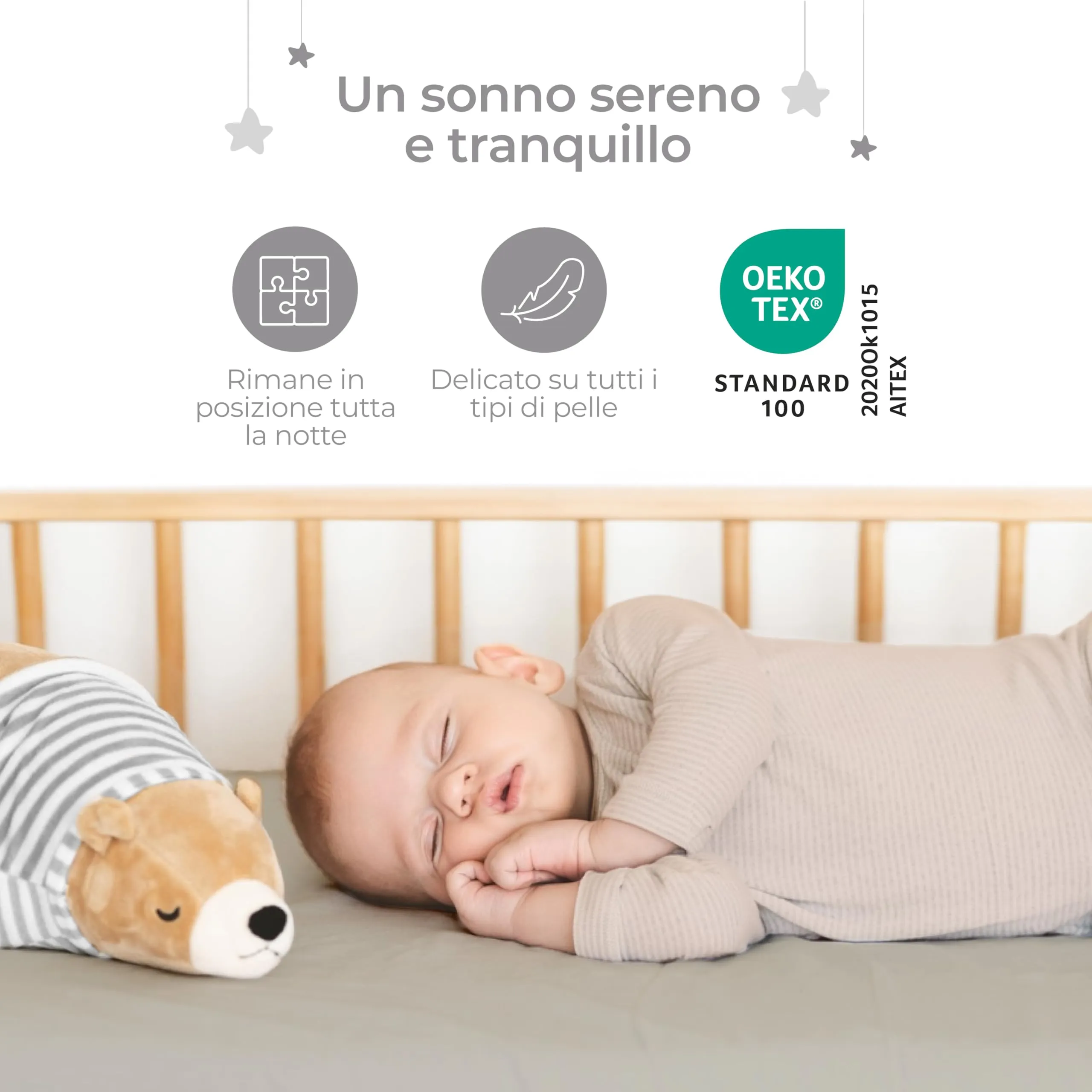 Dreamzie Set di 2 Lenzuola Culla 40x90 cm, 100% Cotone - immagine 5