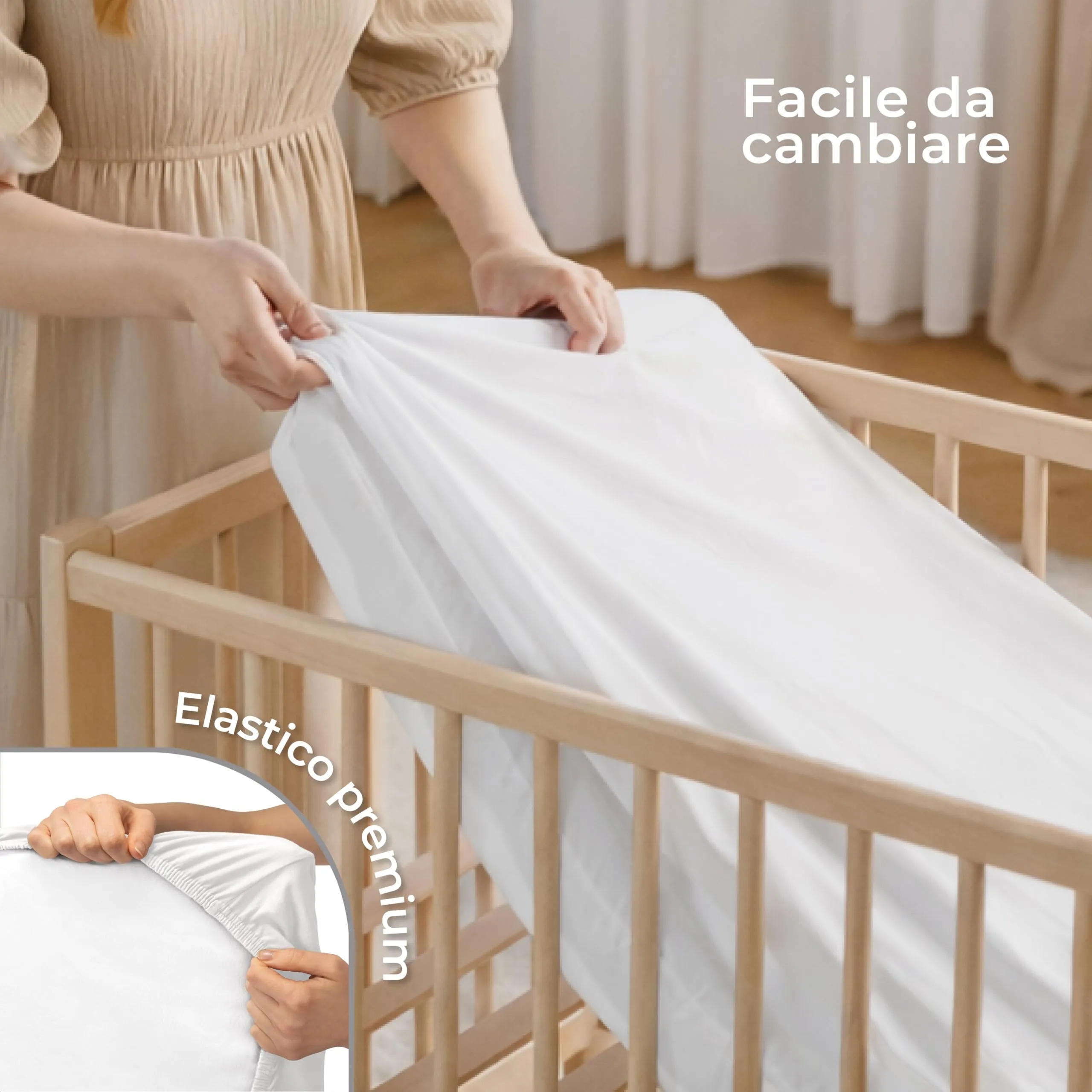 Dreamzie Set di 2 Lenzuola Culla 40x90 cm, 100% Cotone - immagine 6