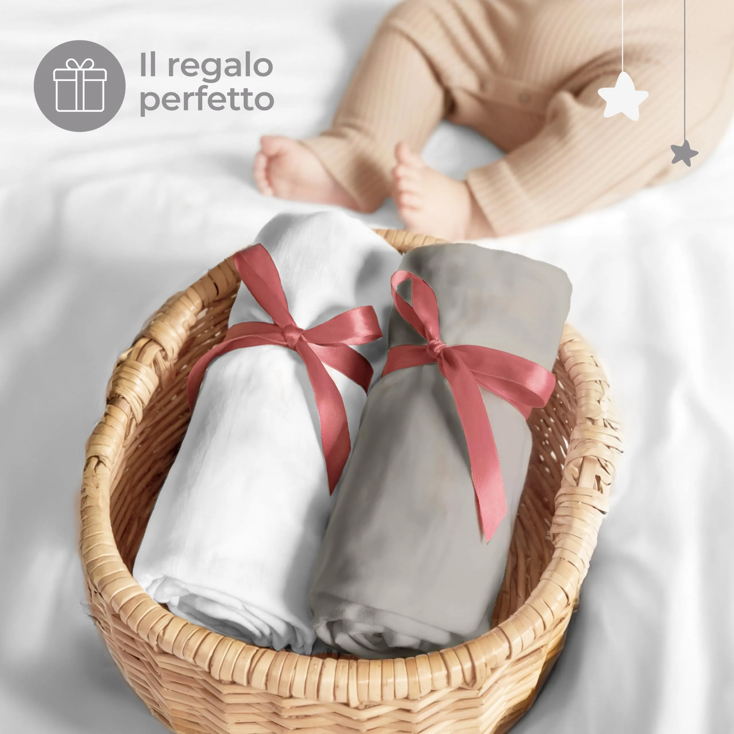 Dreamzie Set di 2 Lenzuola Lettino 60x120 cm, 100% Cotone - immagine 8