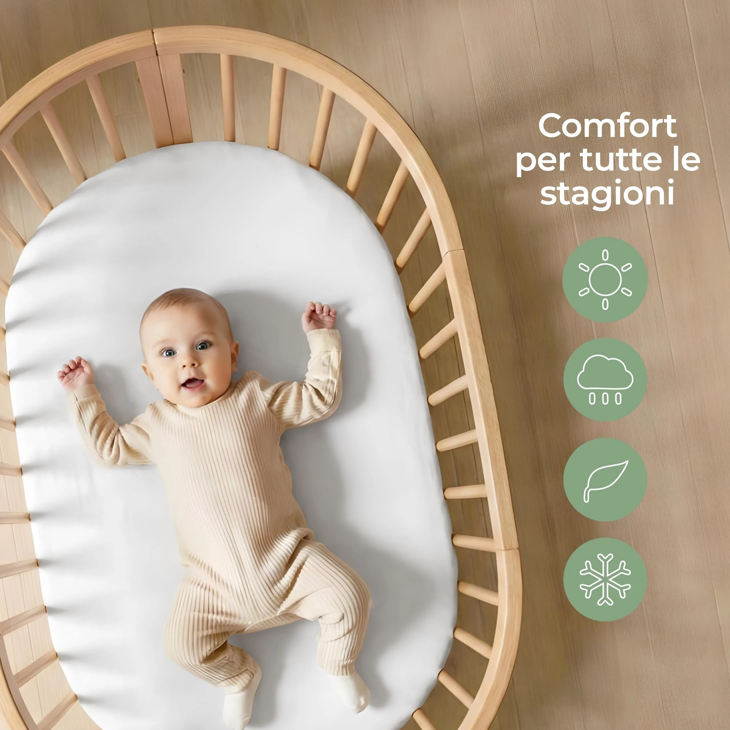 Dreamzie Set da 2 Lenzuola Culla 55x90 cm 100% Cotone - immagine 4