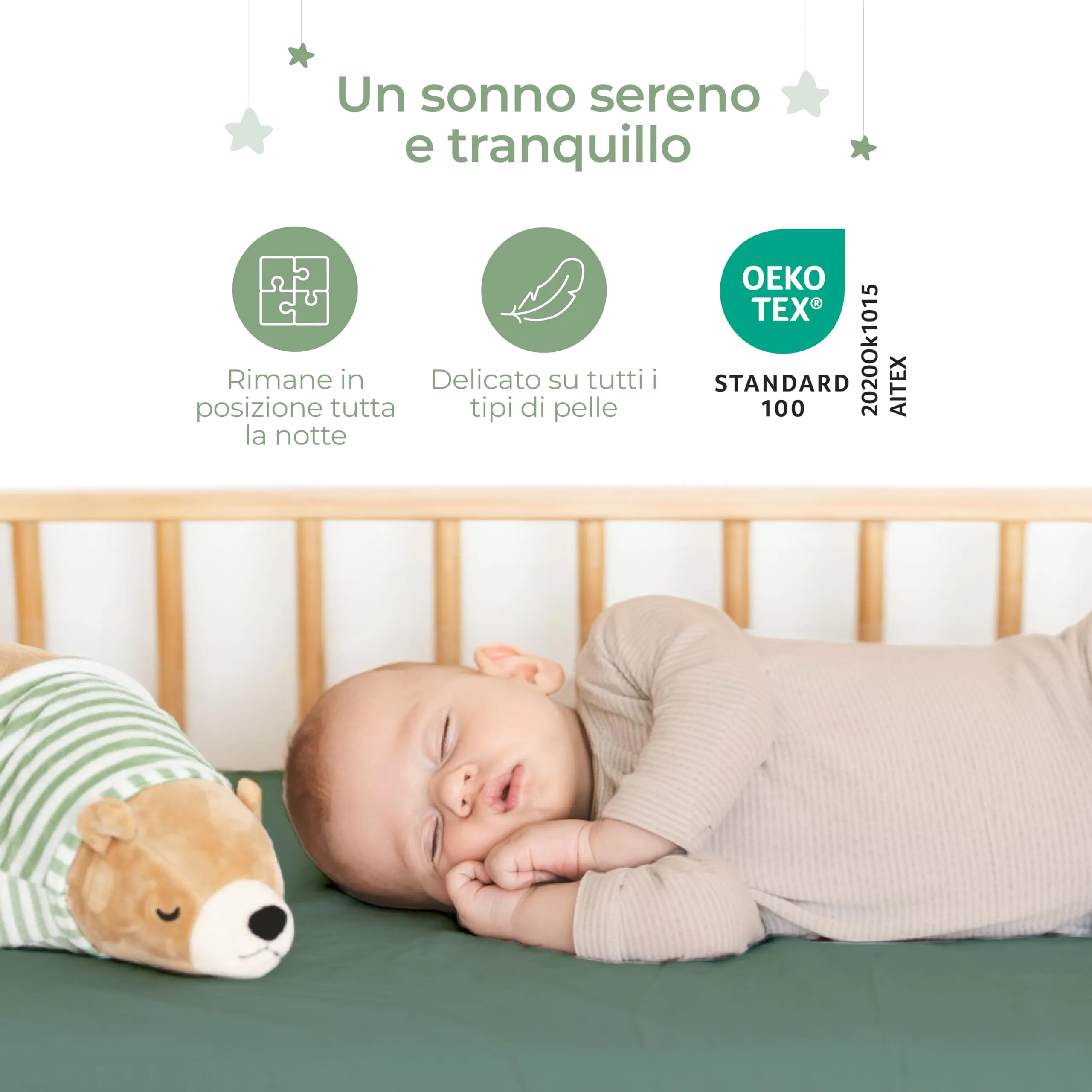 Dreamzie Set da 2 Lenzuola Culla 55x90 cm 100% Cotone - immagine 5