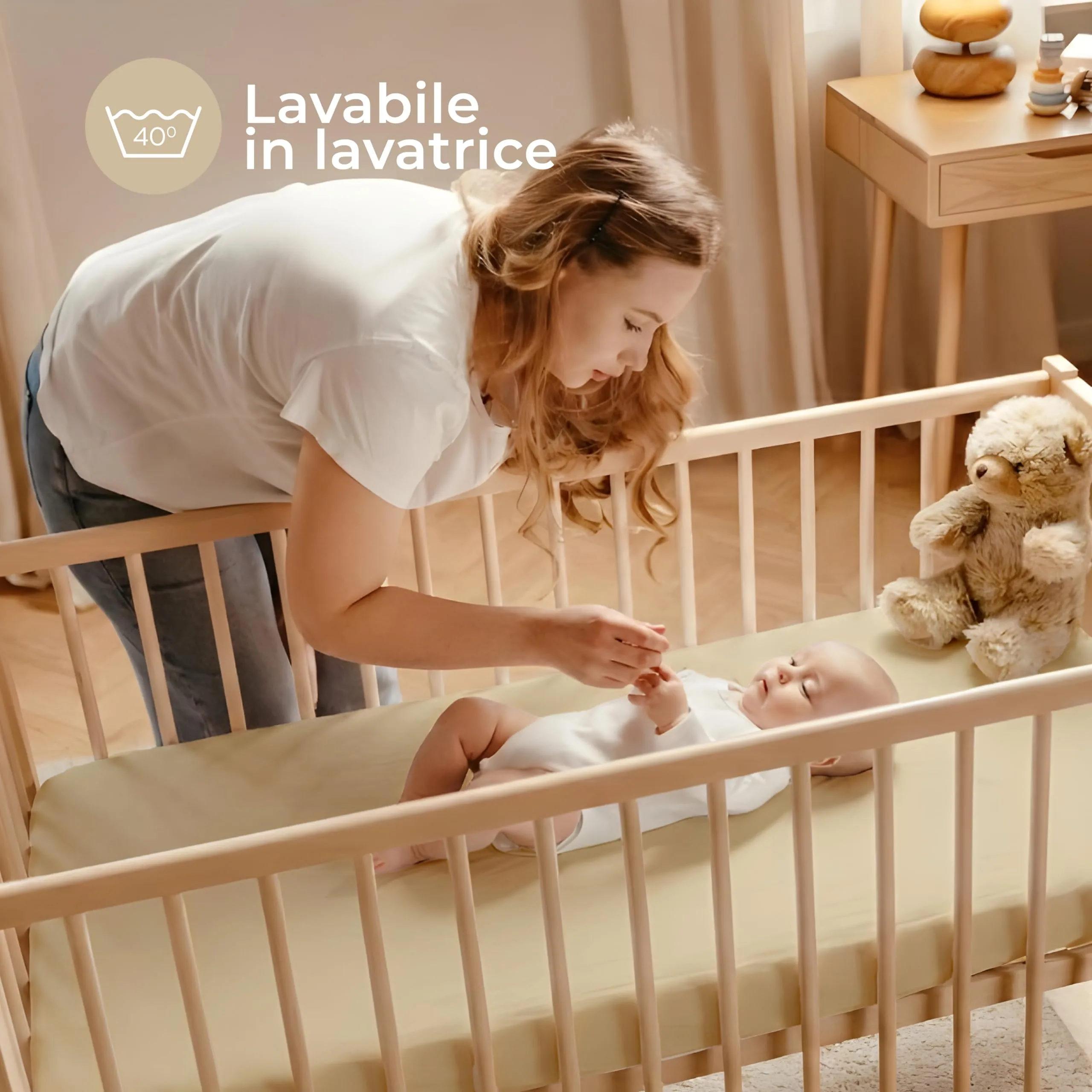 Dreamzie Set da 2 Lenzuola Lettino 60x120 cm 100% Cotone - immagine 7