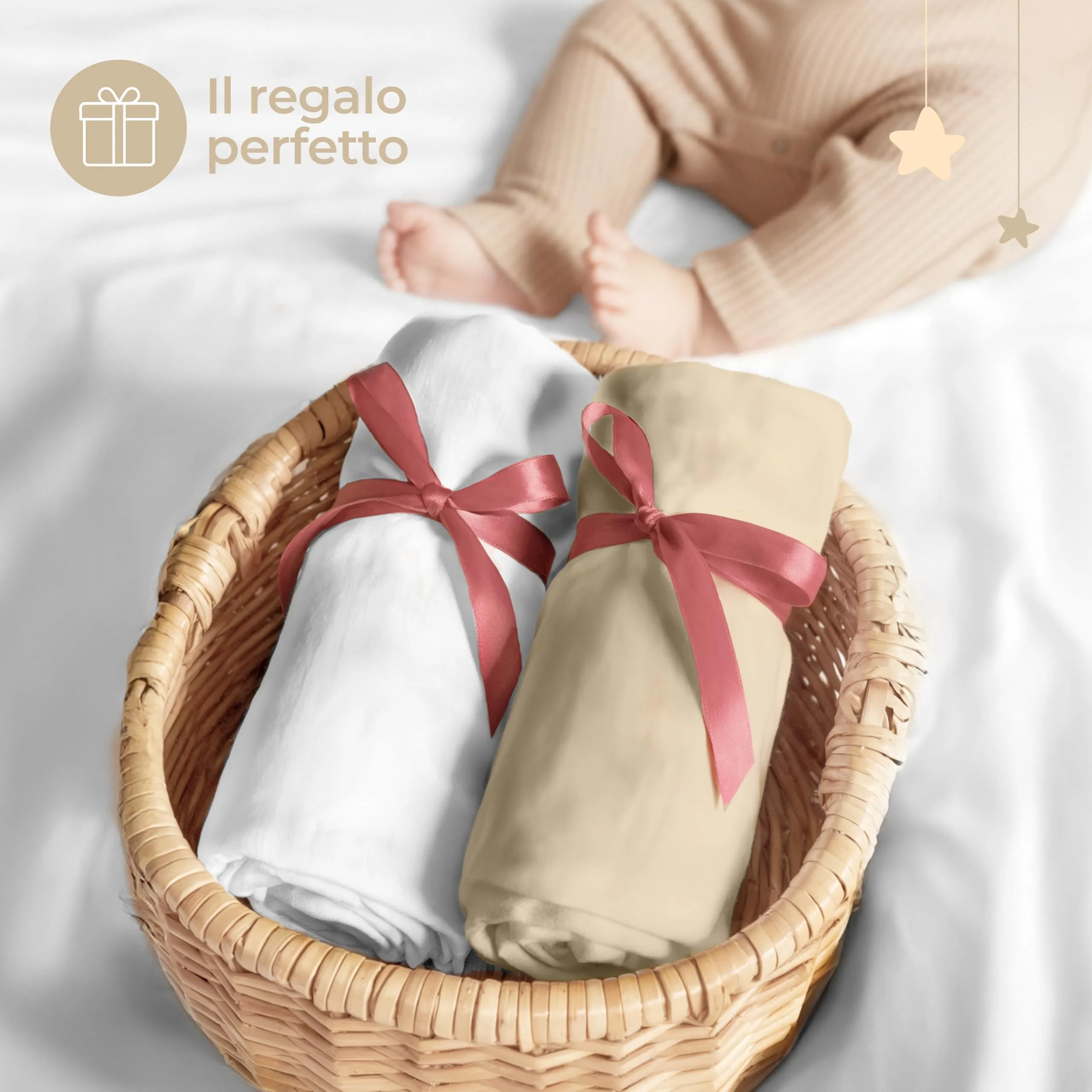 Dreamzie Set da 2 Lenzuola Lettino 60x120 cm 100% Cotone - immagine 8