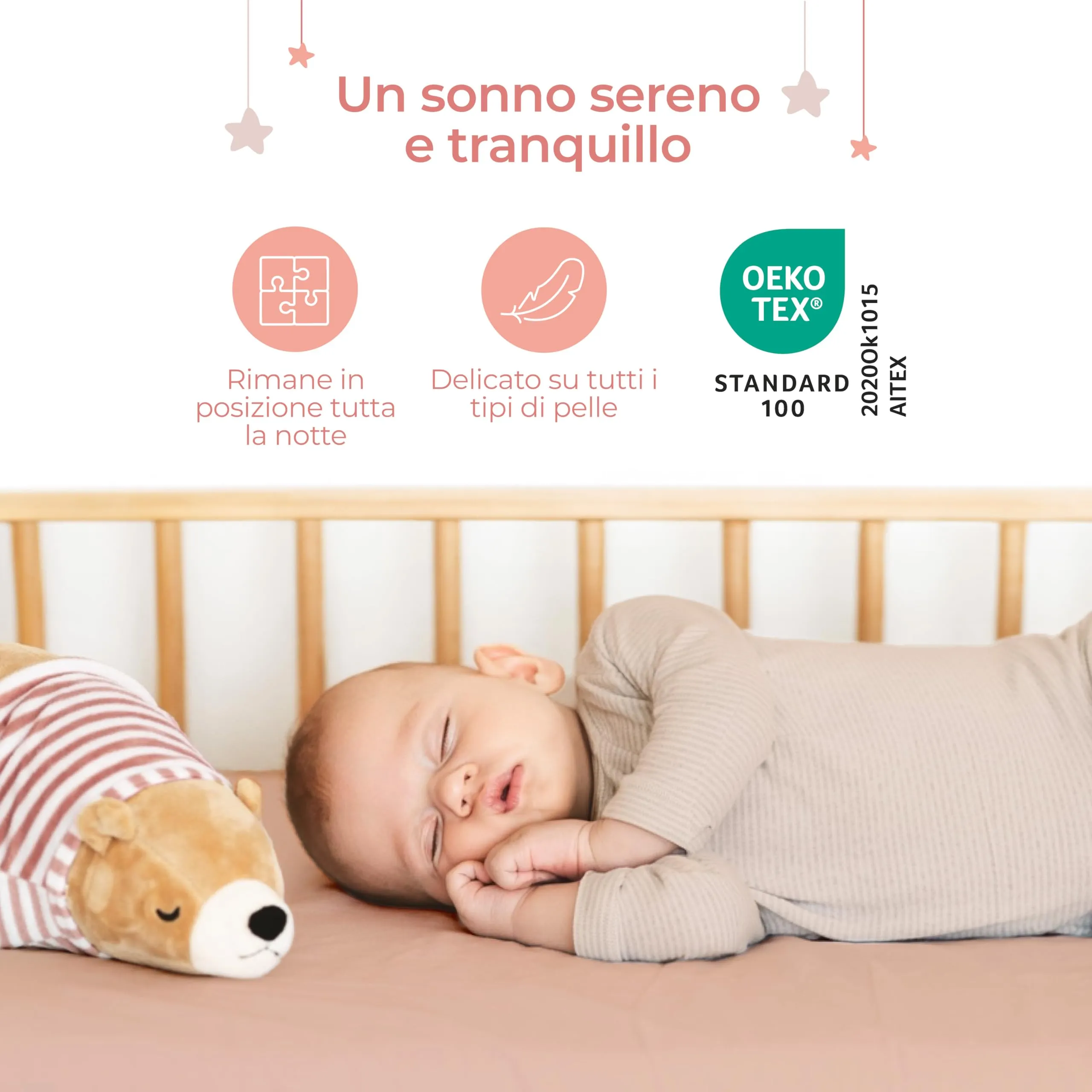 Dreamzie Set da 2 Lenzuola Culla 40x90 cm 100% Cotone - immagine 5
